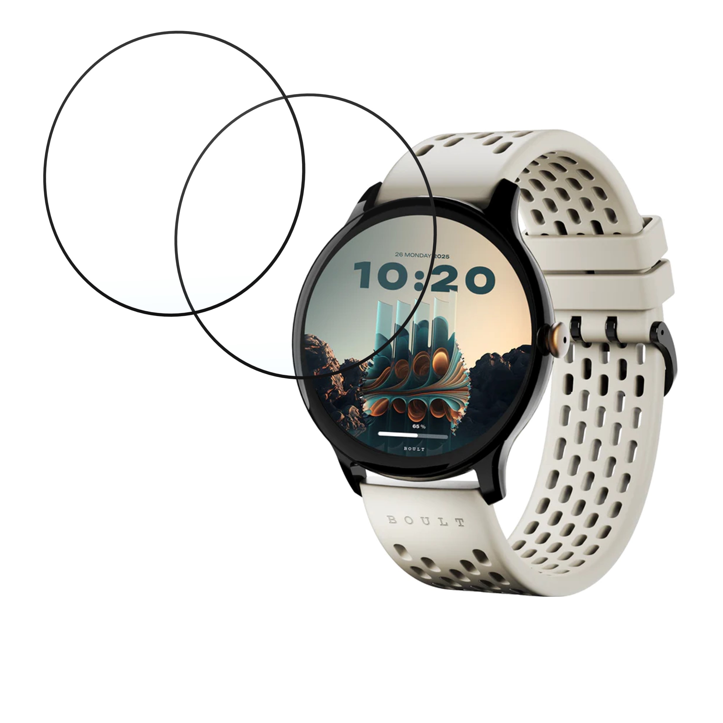 Boult Ripple Smartwatch Screen Protector 9H Protective Compatible Flexible