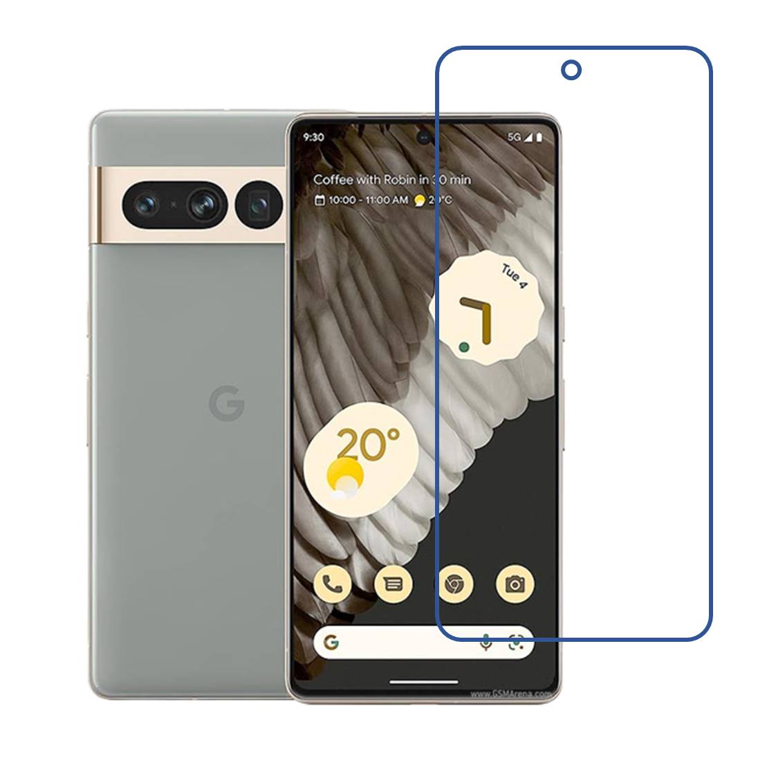 Google Pixel 7 Pro Compatible With Mobile Front Screen Protector  (Flexible Screen Protector)