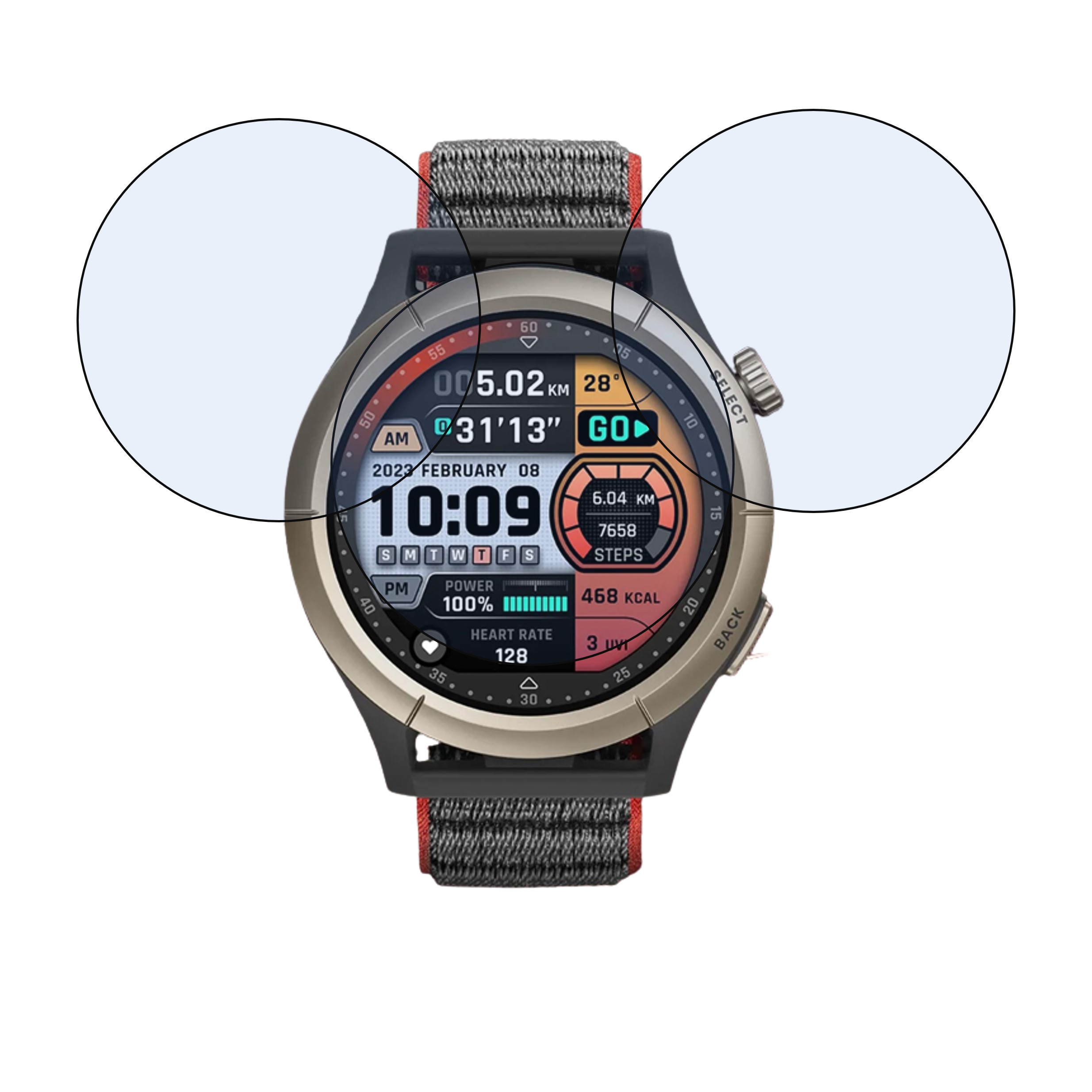 Amazfit  Cheetah Pro Smartwatch Screen Protector 9H Protective Compatible Flexible