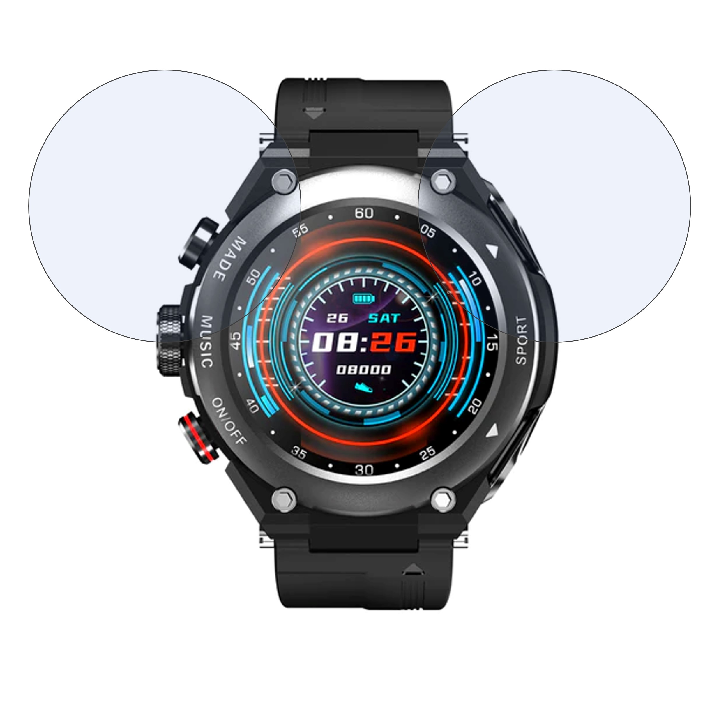 JUST CORSECA Swagger Smart Watch Smartwatch Screen Protector 9H Protective Compatible Flexible