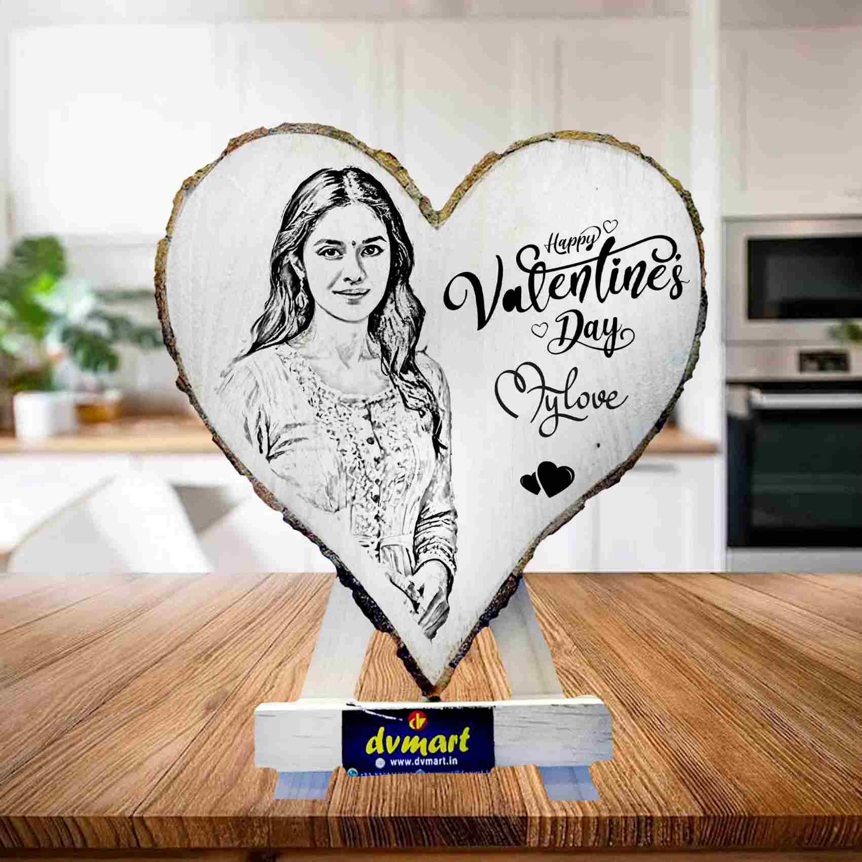 Heartfelt Laser-Engraved Gift – Mango Wood Photo Frame for Memories | DVMART®