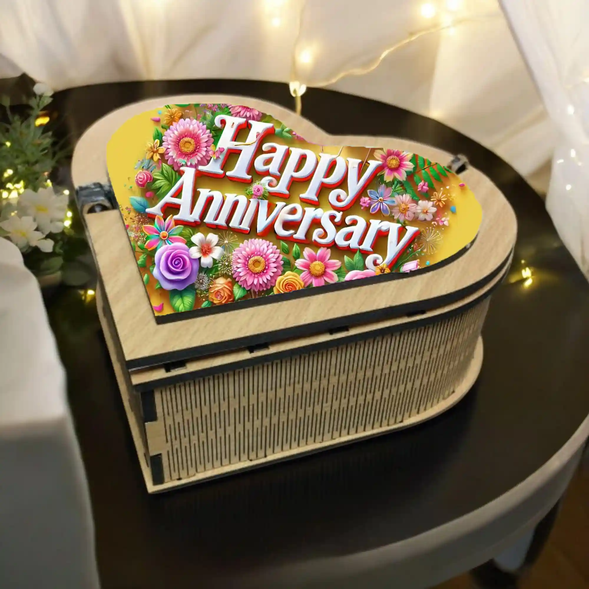 DVMART® Unique MDF Wood Laser Cut Jewellery Box | Elegant Multi-Utility Storage Box for Jewellery, Cosmetics & Keepsakes – Personalized Gift for Anniversary