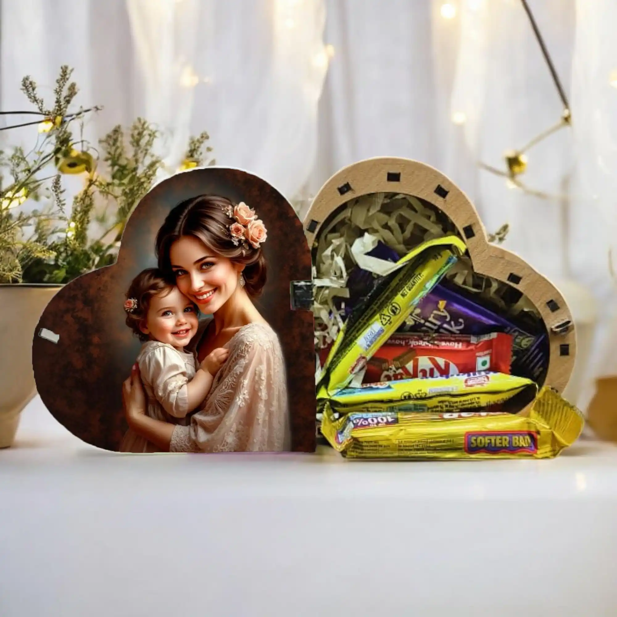 DVMART® Unique MDF Wood Laser Cut Jewellery gitf Box | Elegant Multi-Utility Storage Box for Jewellery, Cosmetics & Keepsakes – Personalized Gift for Mother’s Day
