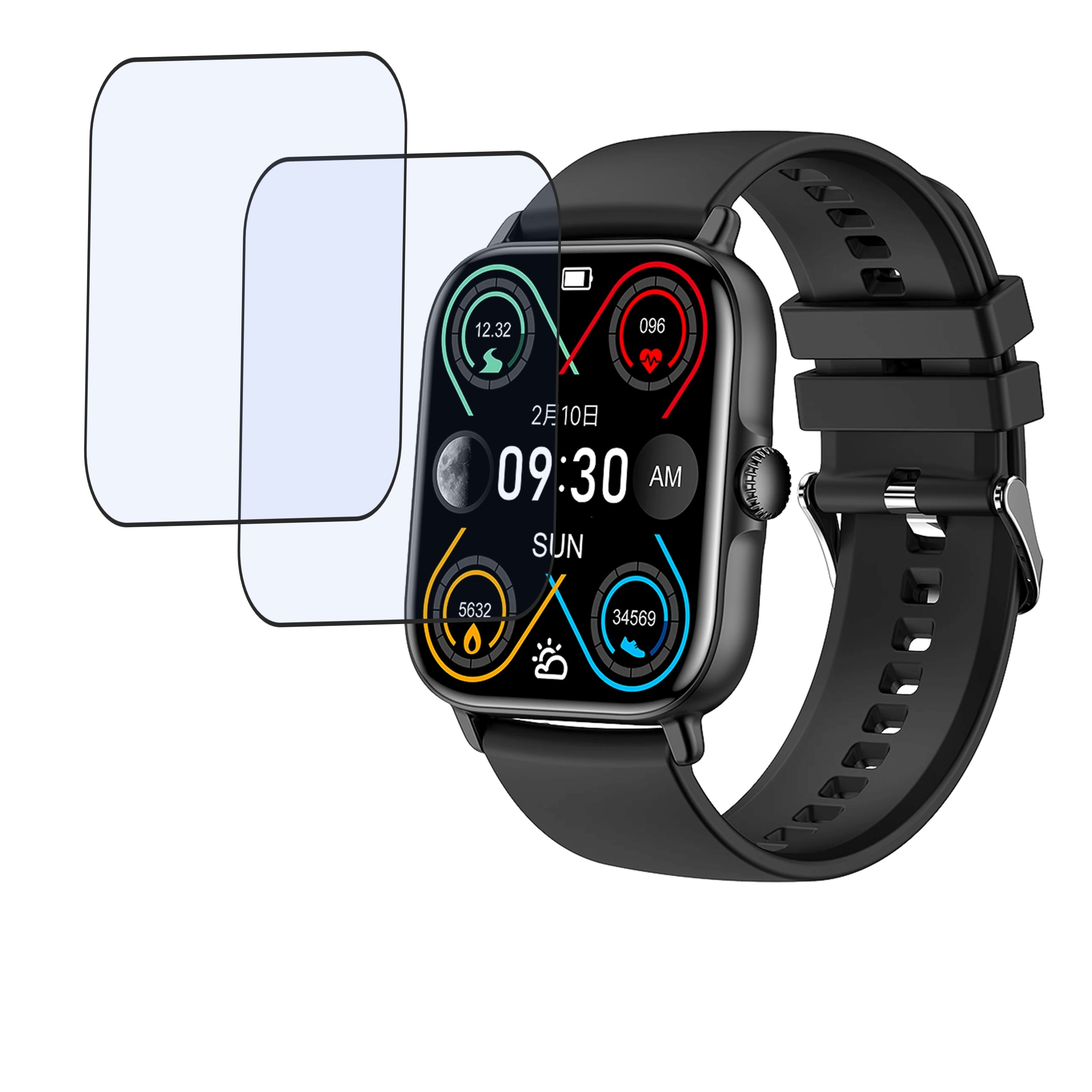 Gizmore GizFit FLASH Smartwatch Screen Protector 9H Protective Compatible Flexible