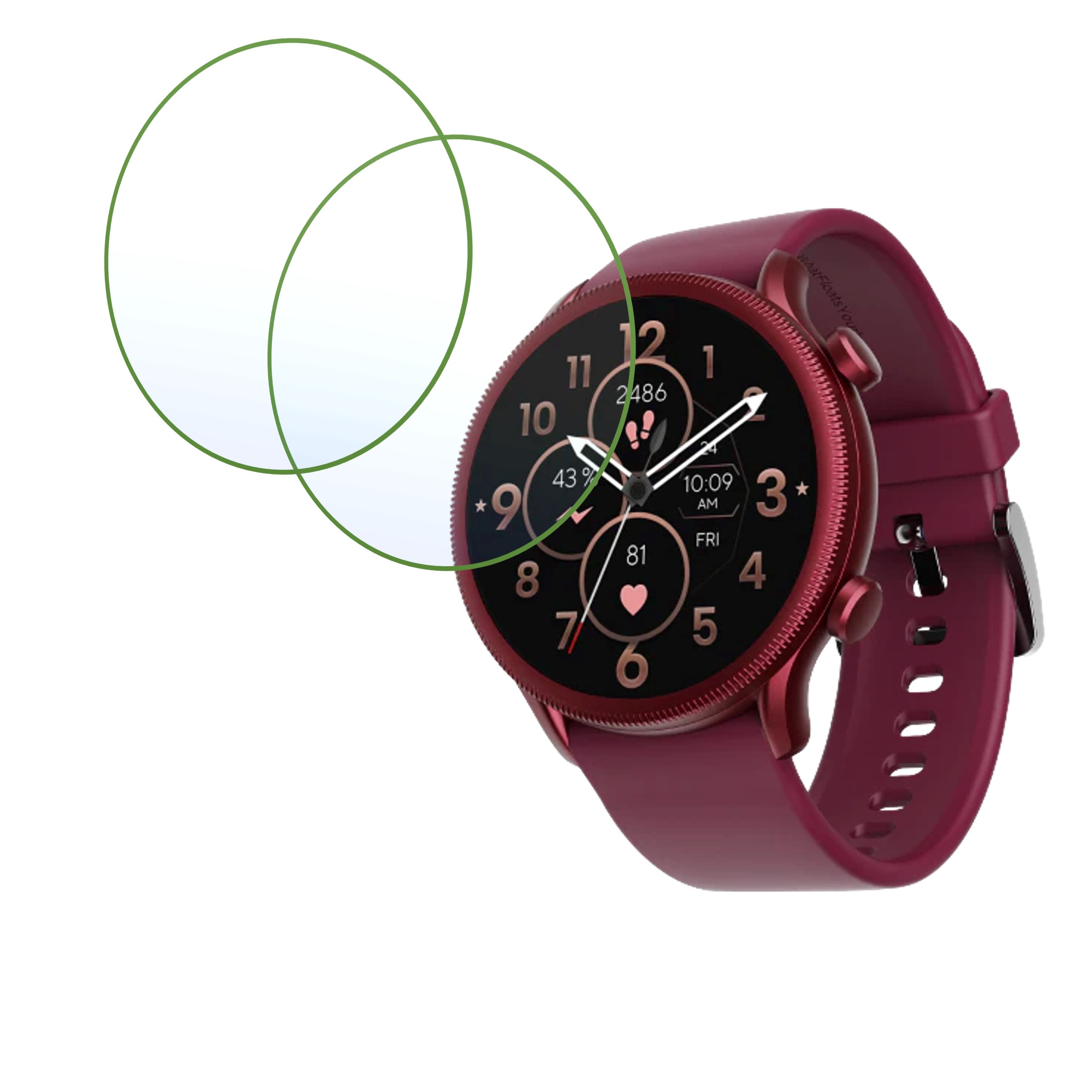 boAt Lunar Space Plus Smartwatch Screen Protector 9H Protective Compatible Flexible
