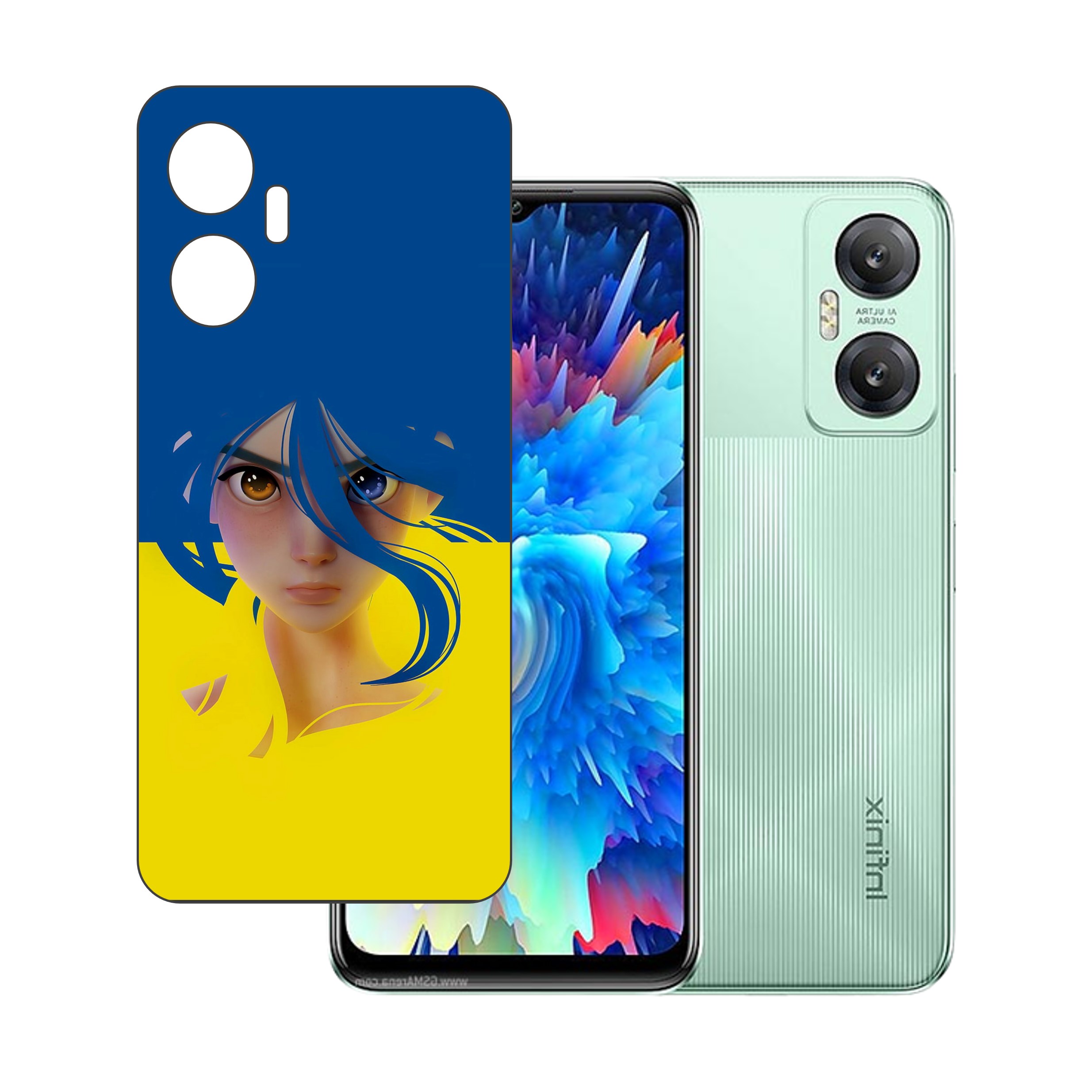Infinix Hot 20 5G UV Embossed Touch Feel Design back Skin Protector for (Not a Tempered glass)