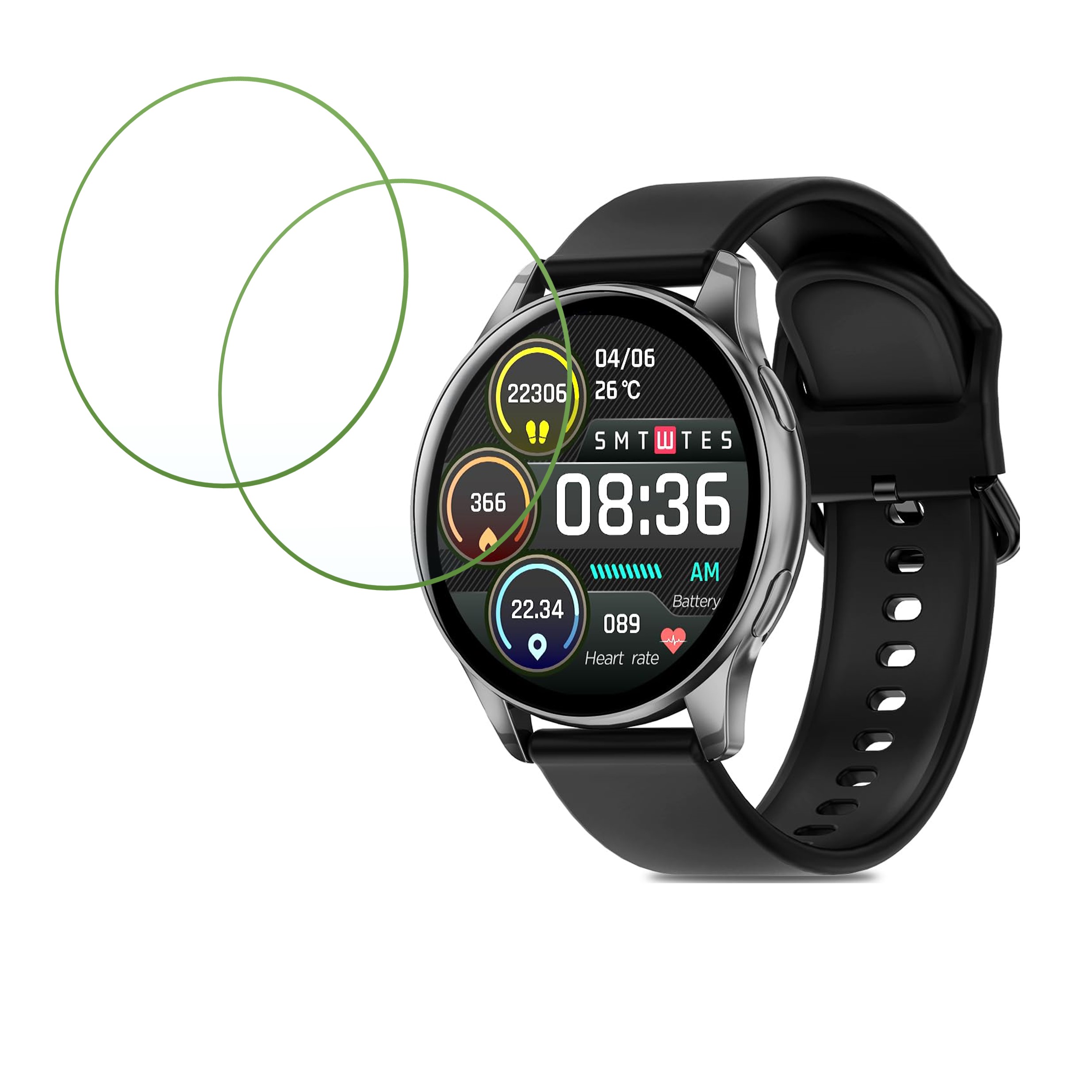 pTron Reflect Flash Smartwatch Screen Protector 9H Protective Compatible Flexible
