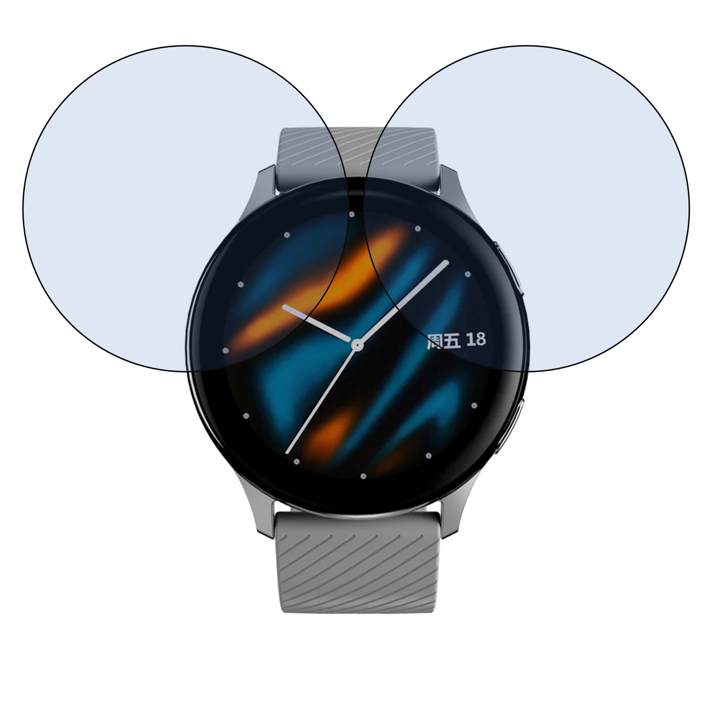 NoiseFit Vortex AMOLED Smart Watch Smartwatch Screen Protector 9H Protective Compatible Flexible