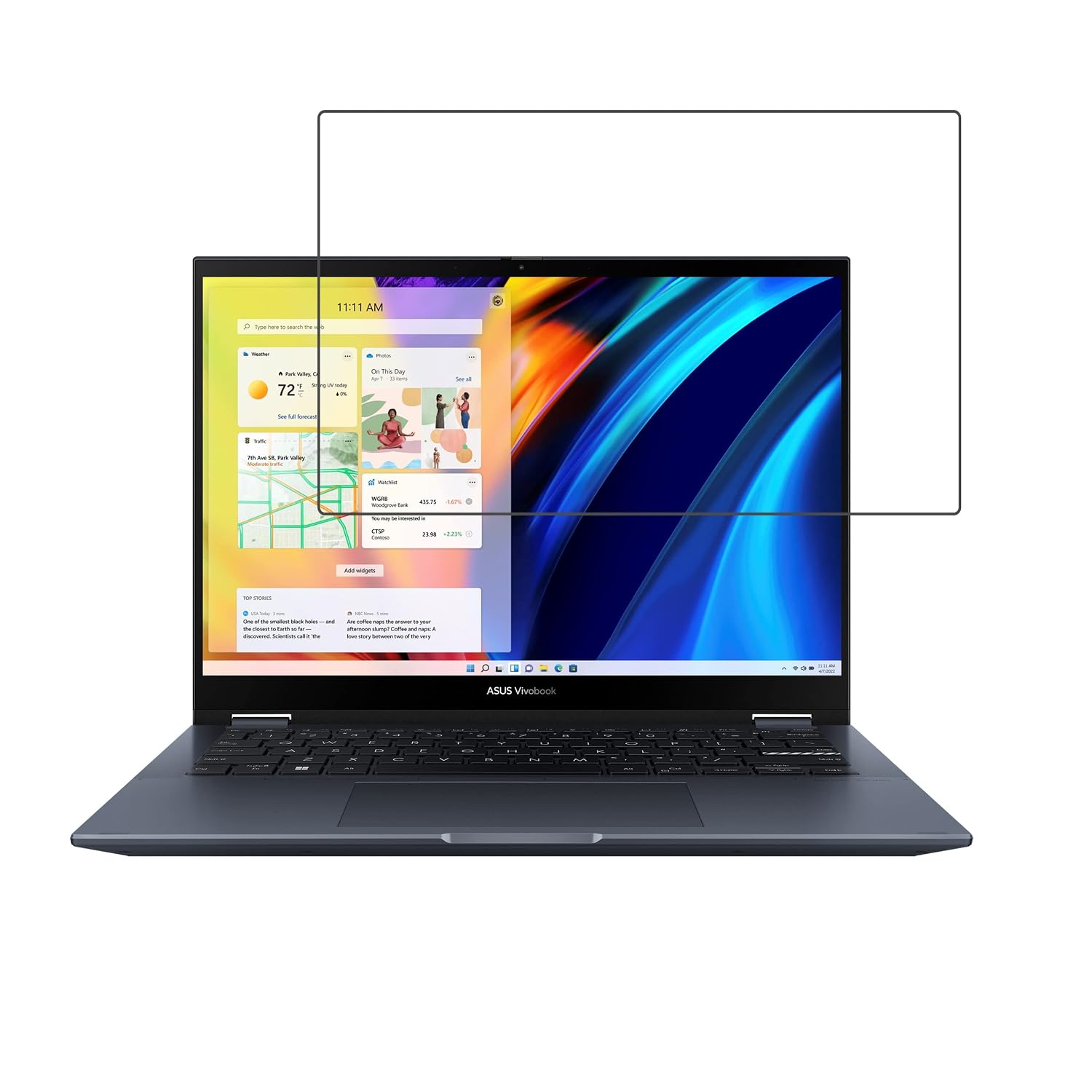DVTECH® 9H Protective Ultra Clear Unbreakable laptop Screen Protector for ASUS Vivobook S 14 Flip (TN3402) (14 inch) (Not a Tempered glass)
