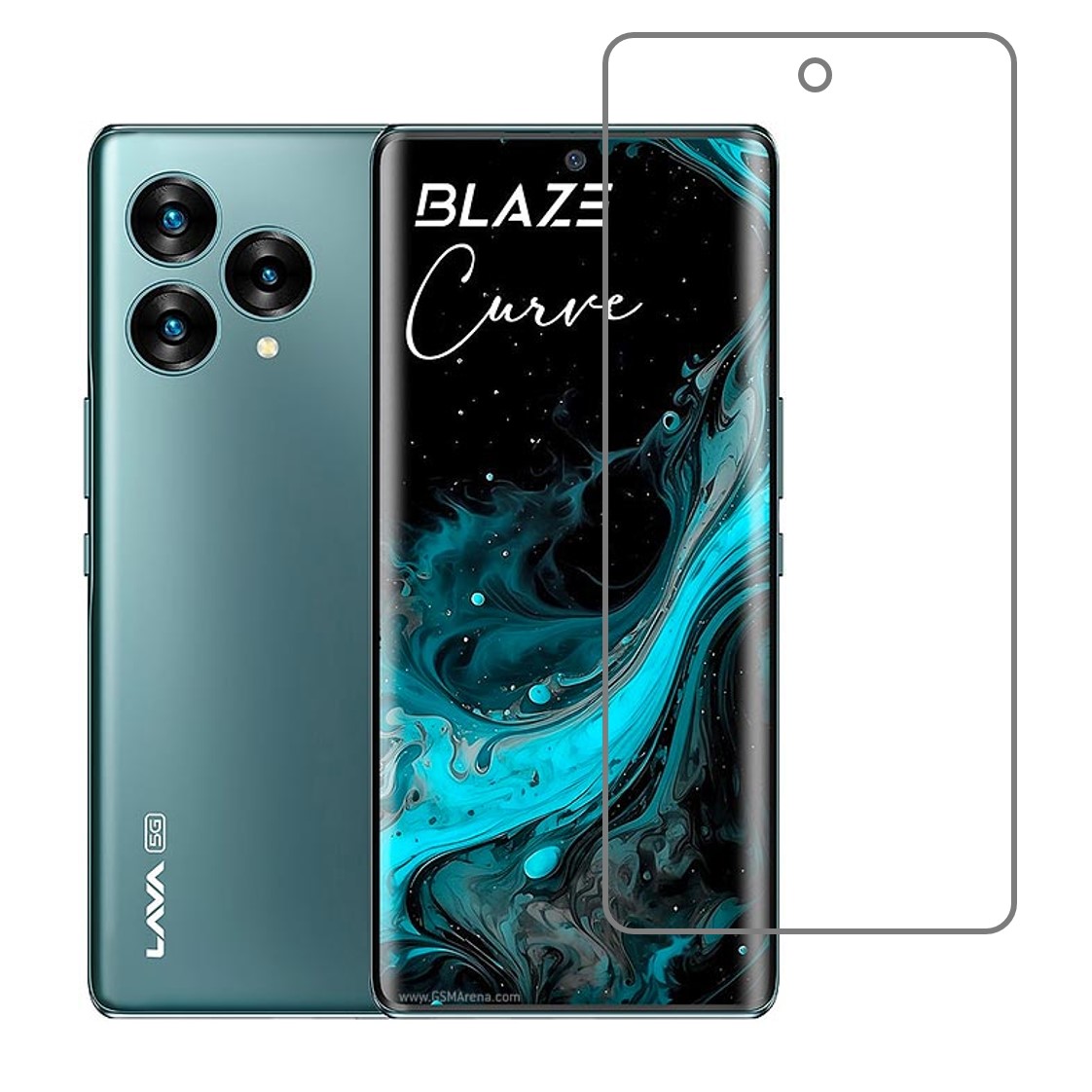 Lava Blaze Curve 5G Compatible With Mobile Front Screen Protector  (Flexible Screen Protector)