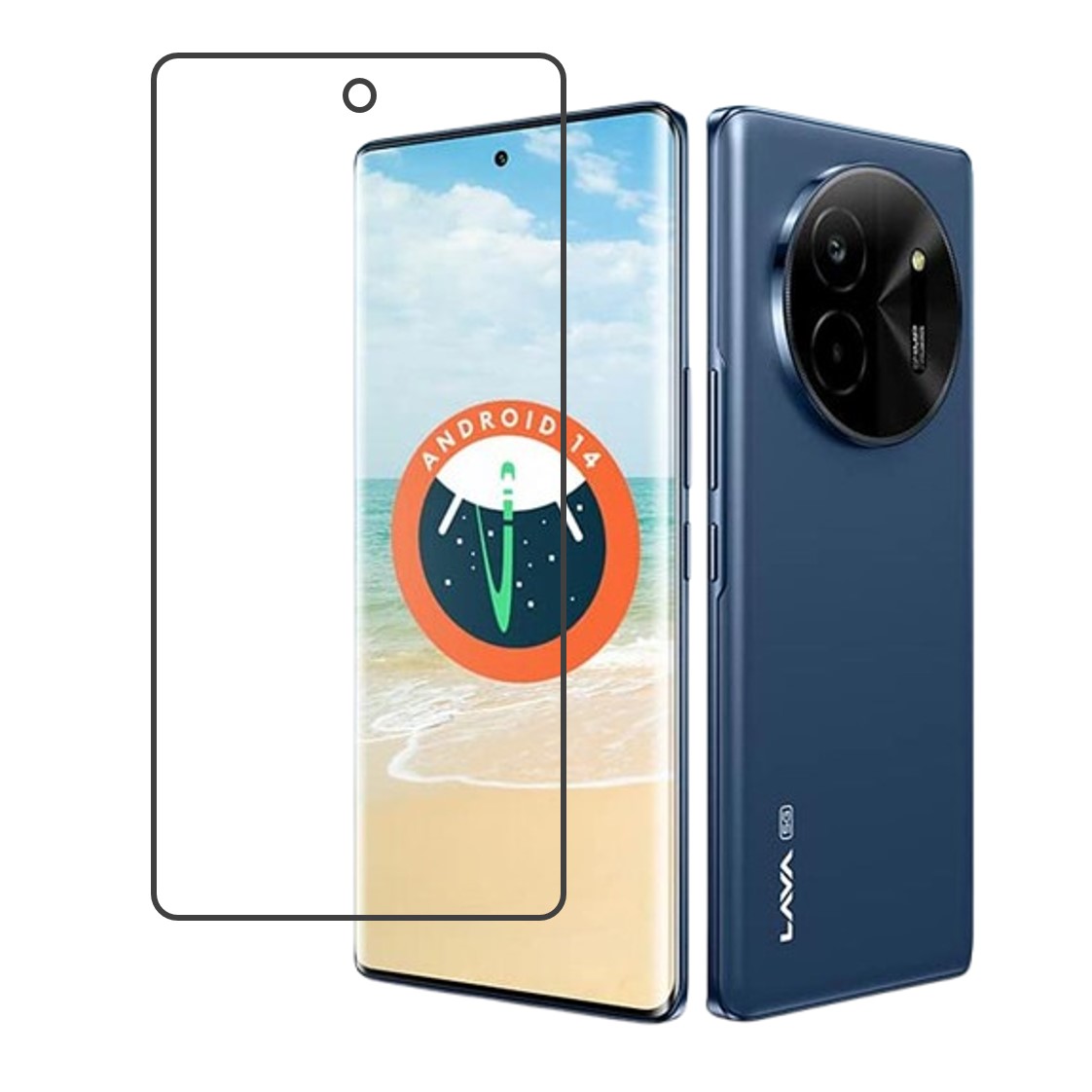 Lava Bold Compatible With Mobile Front Screen Protector  (Flexible Screen Protector)