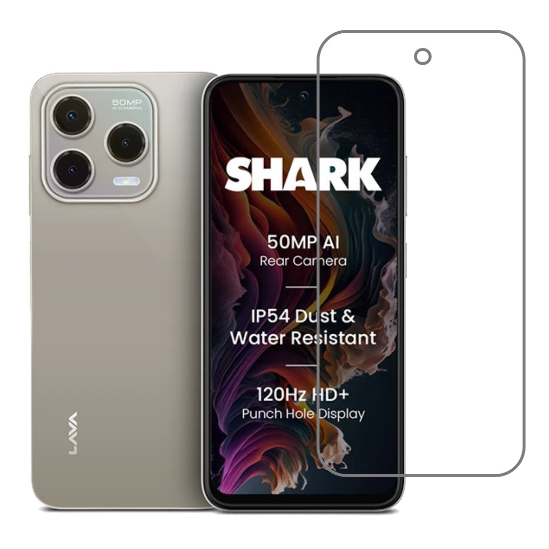 Lava Shark Compatible With Mobile Front Screen Protector  (Flexible Screen Protector)
