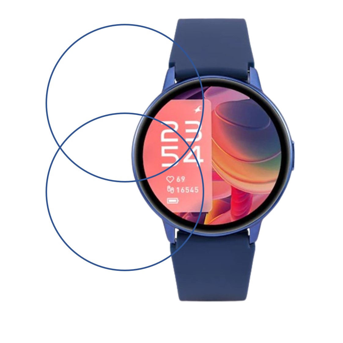 Fastrack REFLEX PLAY Compatible Smartwatch Screen Protector (Pack of 02)