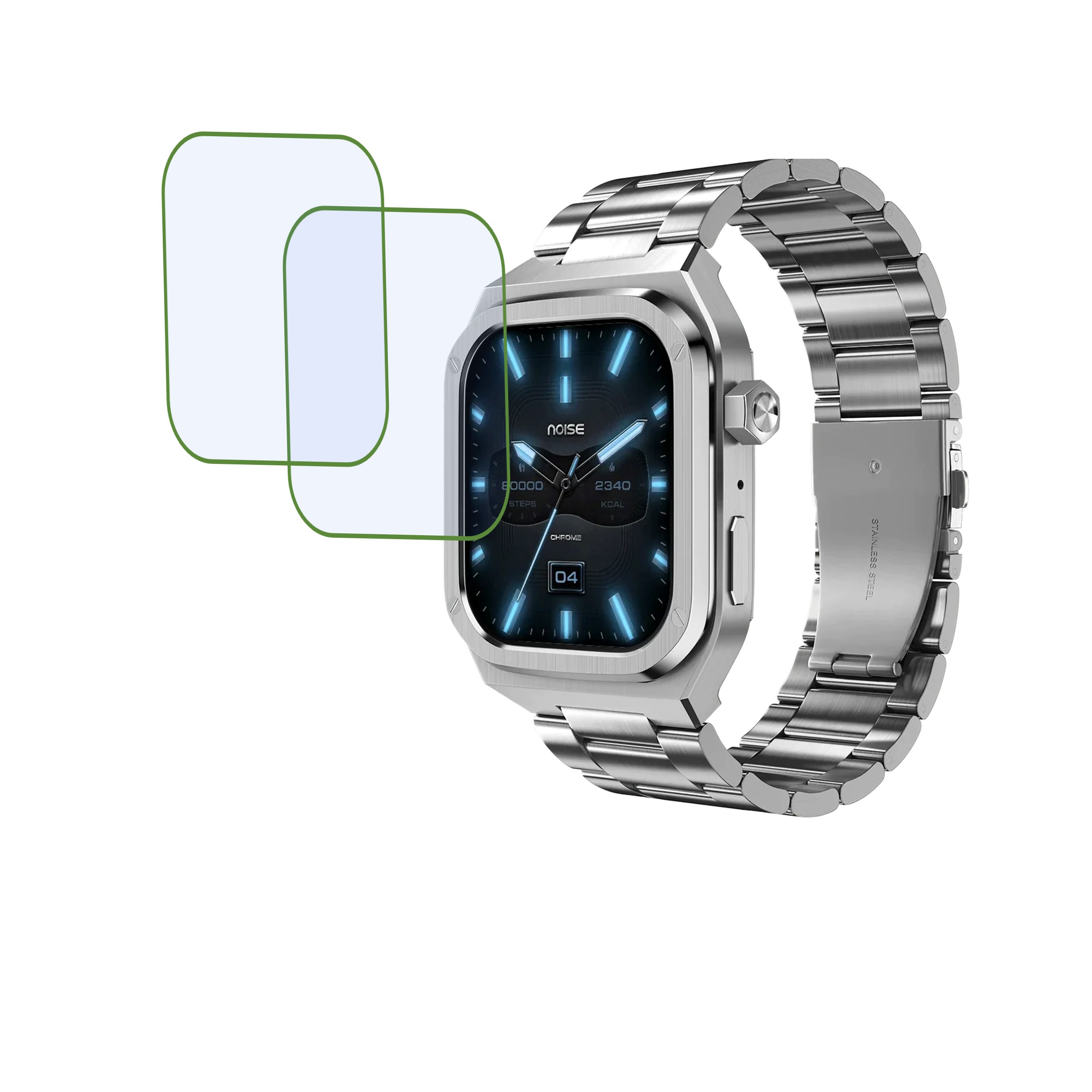 Noise Colorfit Chrome Luxury AMOLED Smartwatch Screen Protector 9H Protective Compatible Flexible