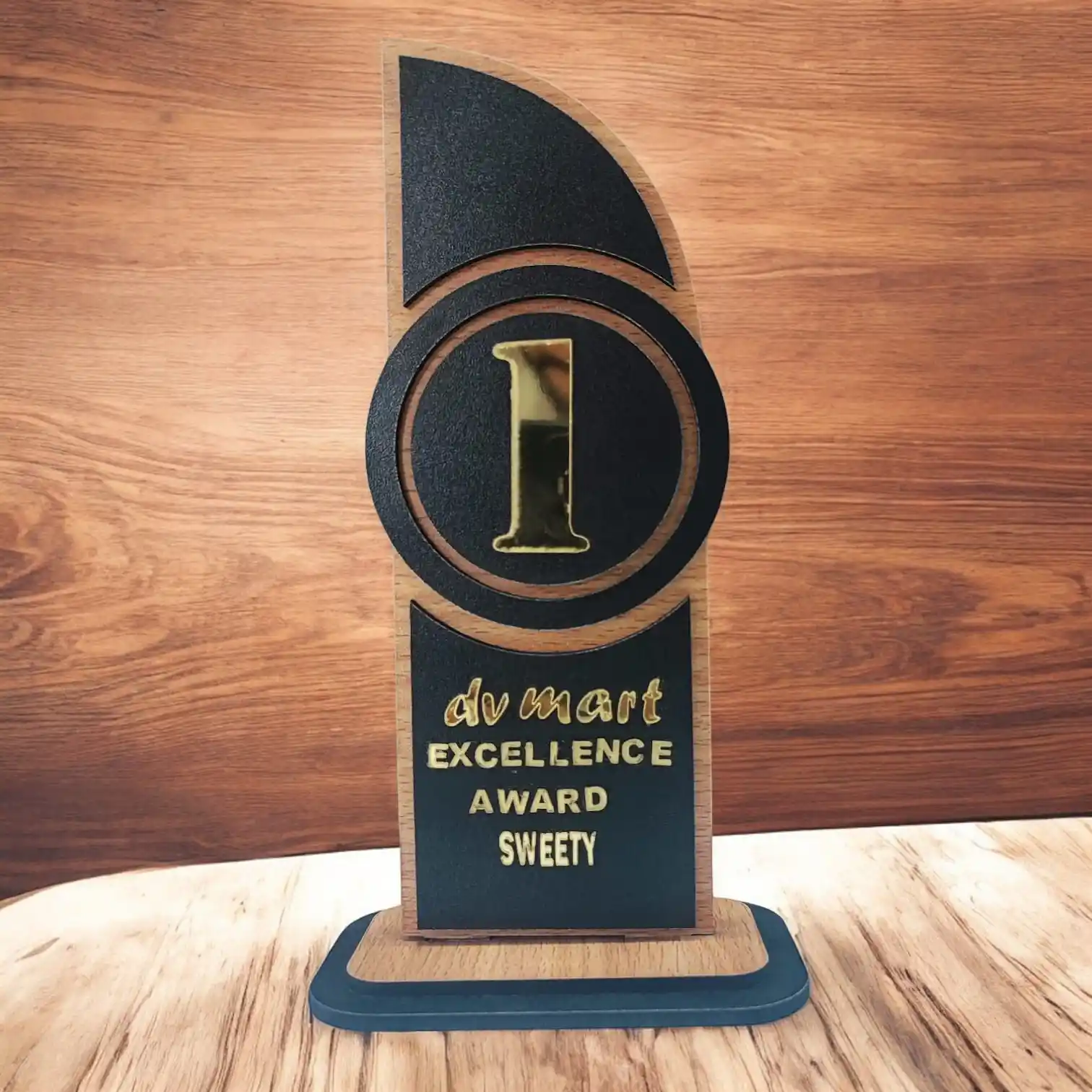 3D MDF Wooden Memento Trophy – Personalized Excellence Award Plaque for Corporate & Event Gifts-20cm( 8 Inch)