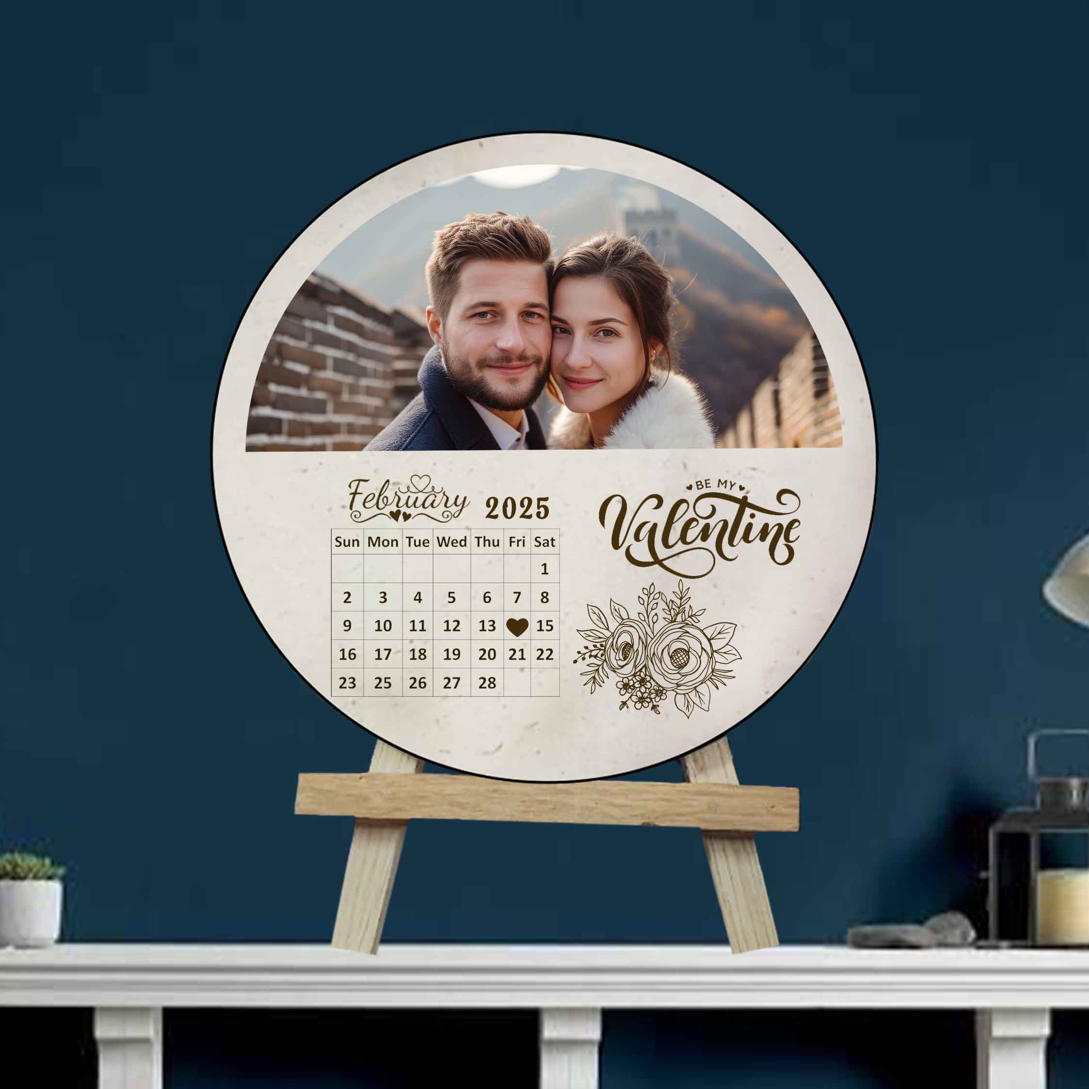 Decorative MDF Photo Frame Round Shape for Family Moments