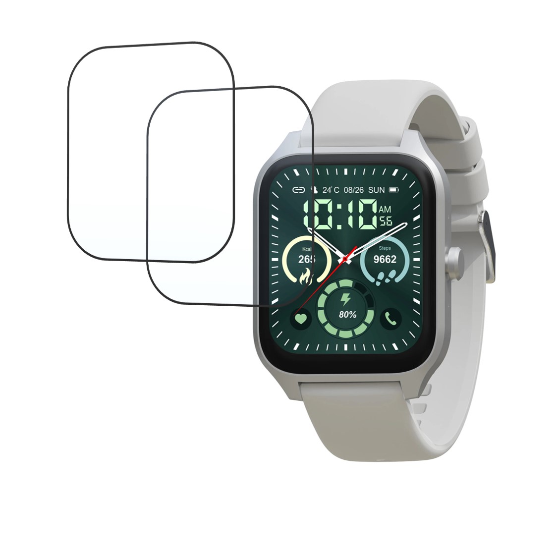 Max Pro Stream Compatible Smartwatch Screen Protector (Pack of 02)