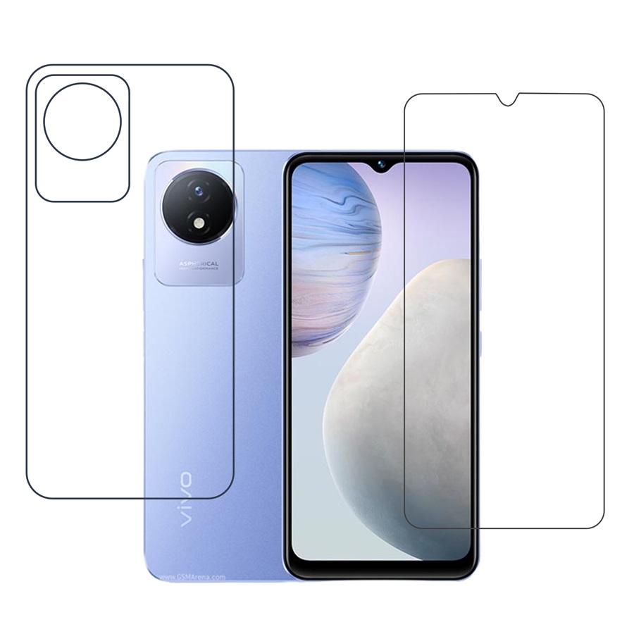 vivo Y11 (2023) 9H Protective Compatible Mobile Screen Protector For Front & Back (Not a Tempered glass)