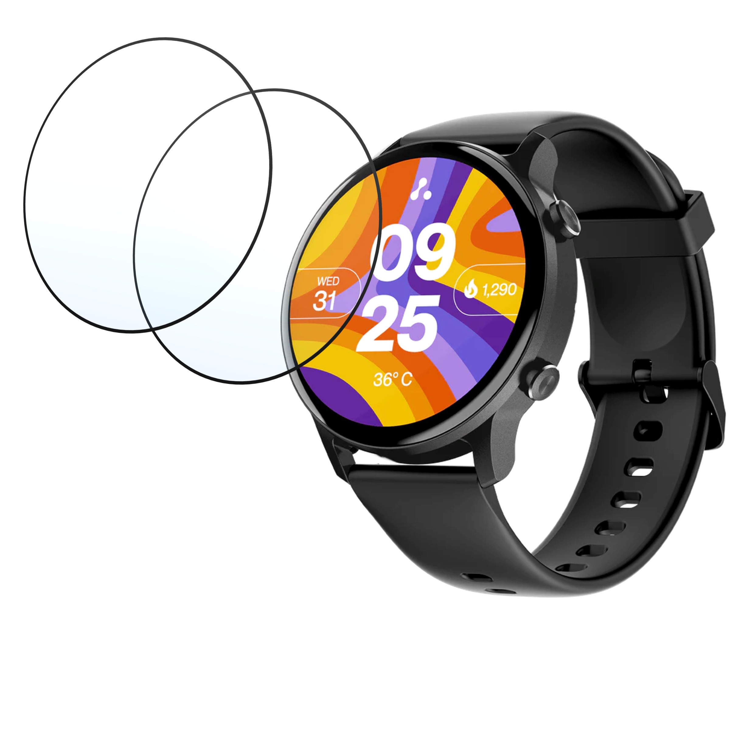 Ambrane Wise Roam 2 Smartwatch Screen Protector 9H Protective Compatible Flexible