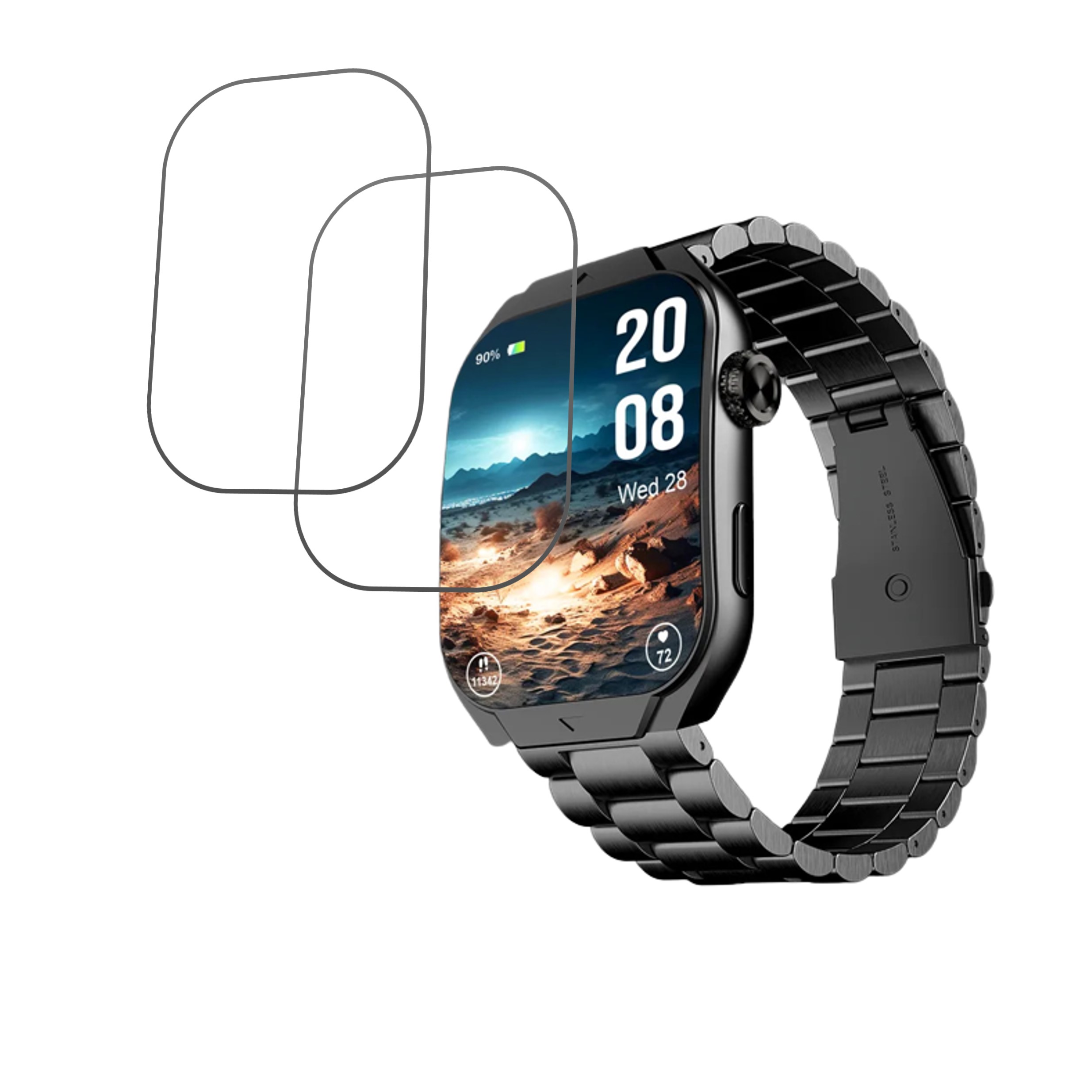 beatsXP Unbound Curv Smartwatch 1.96 Smartwatch Screen Protector 9H Protective Compatible Flexible