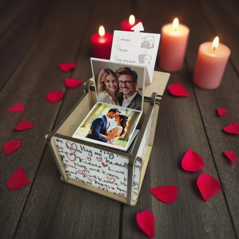 Personalized Photo Popup Box Gift – Perfect for Birthday, Anniversary & Valentine’s Day