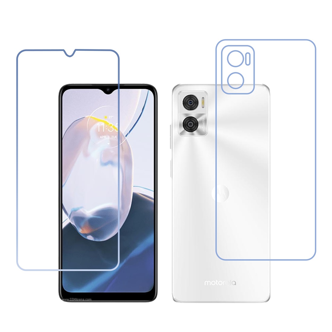 Motorola E22i 9H Protective Compatible Mobile Screen Protector For Front & Back (Not a Tempered glass)