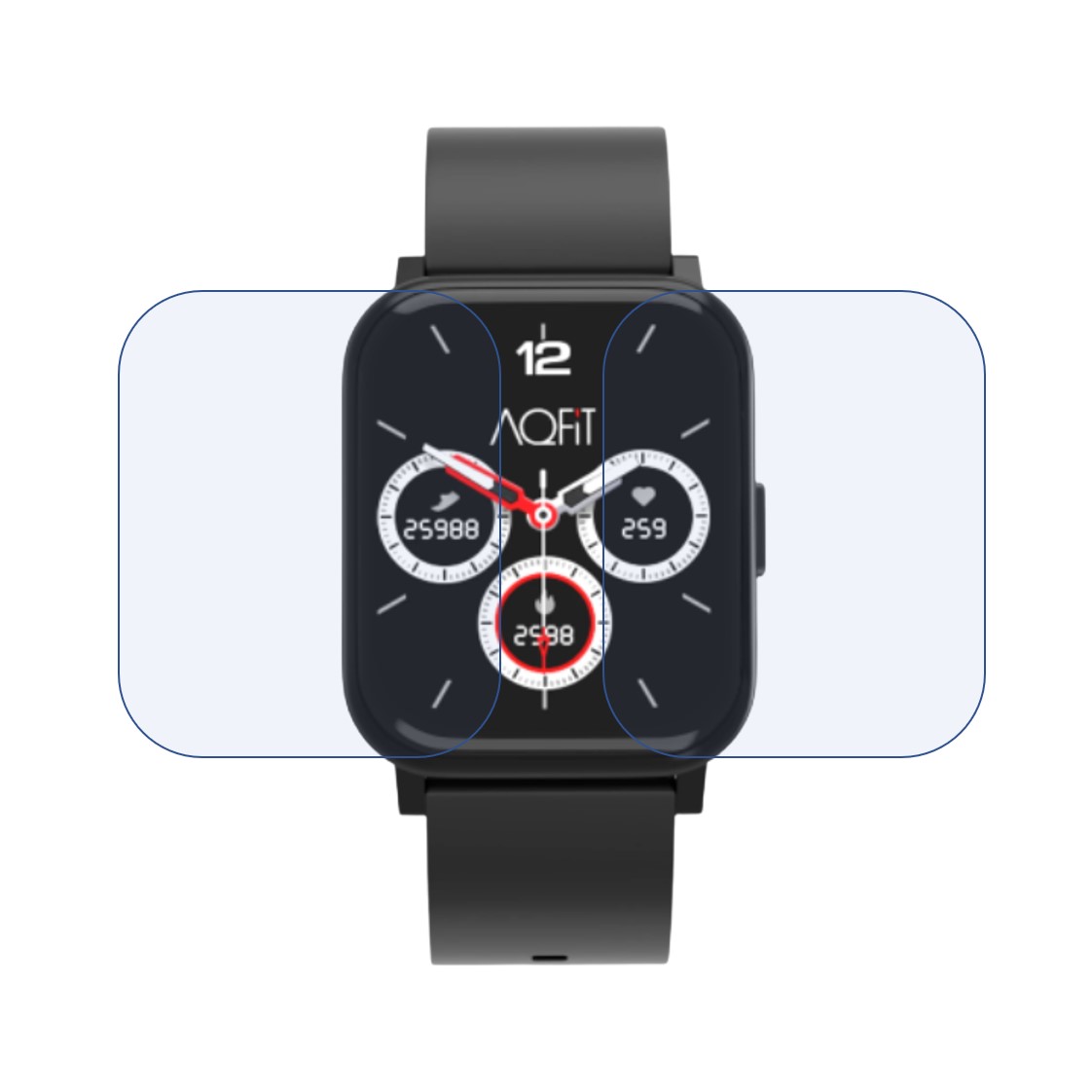 AQFIT W5 Edge Smartwatch Screen Protector 9H Protective Compatible Flexible