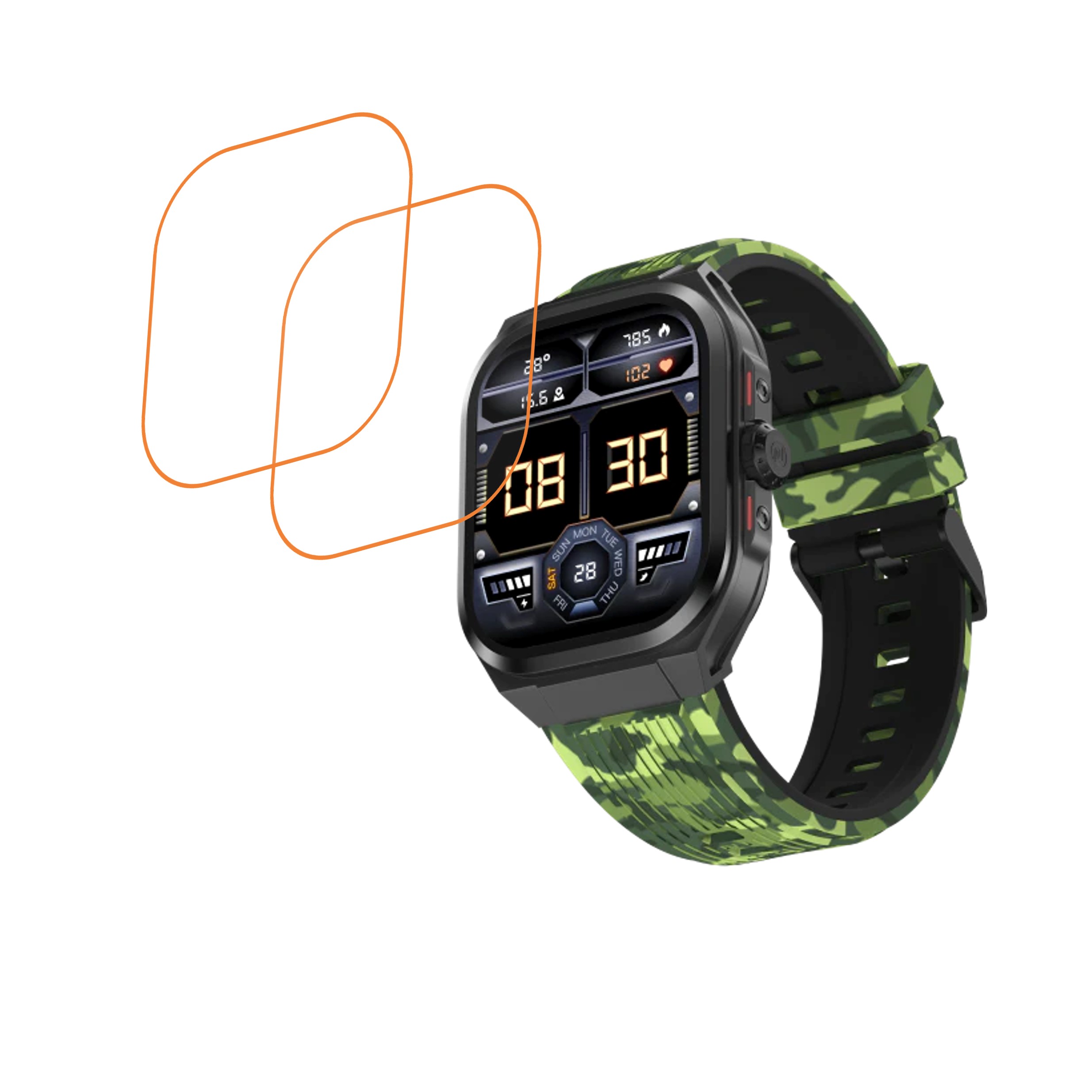 Noise ColorFit Thrill Smartwatch Screen Protector 9H Protective Compatible Flexible