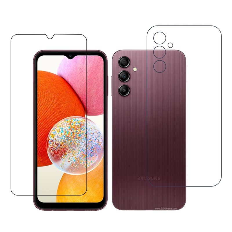 Samsung Galaxy A14 9H Protective Compatible Mobile Screen Protector For Front & Back (Not a Tempered glass)