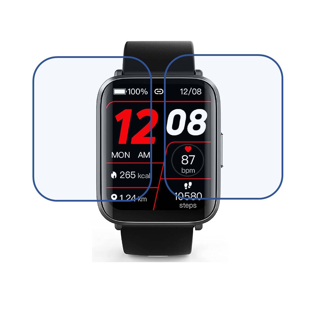 GOQii Smart Vital Ultra Smartwatch Screen Protector 9H Protective Compatible Flexible