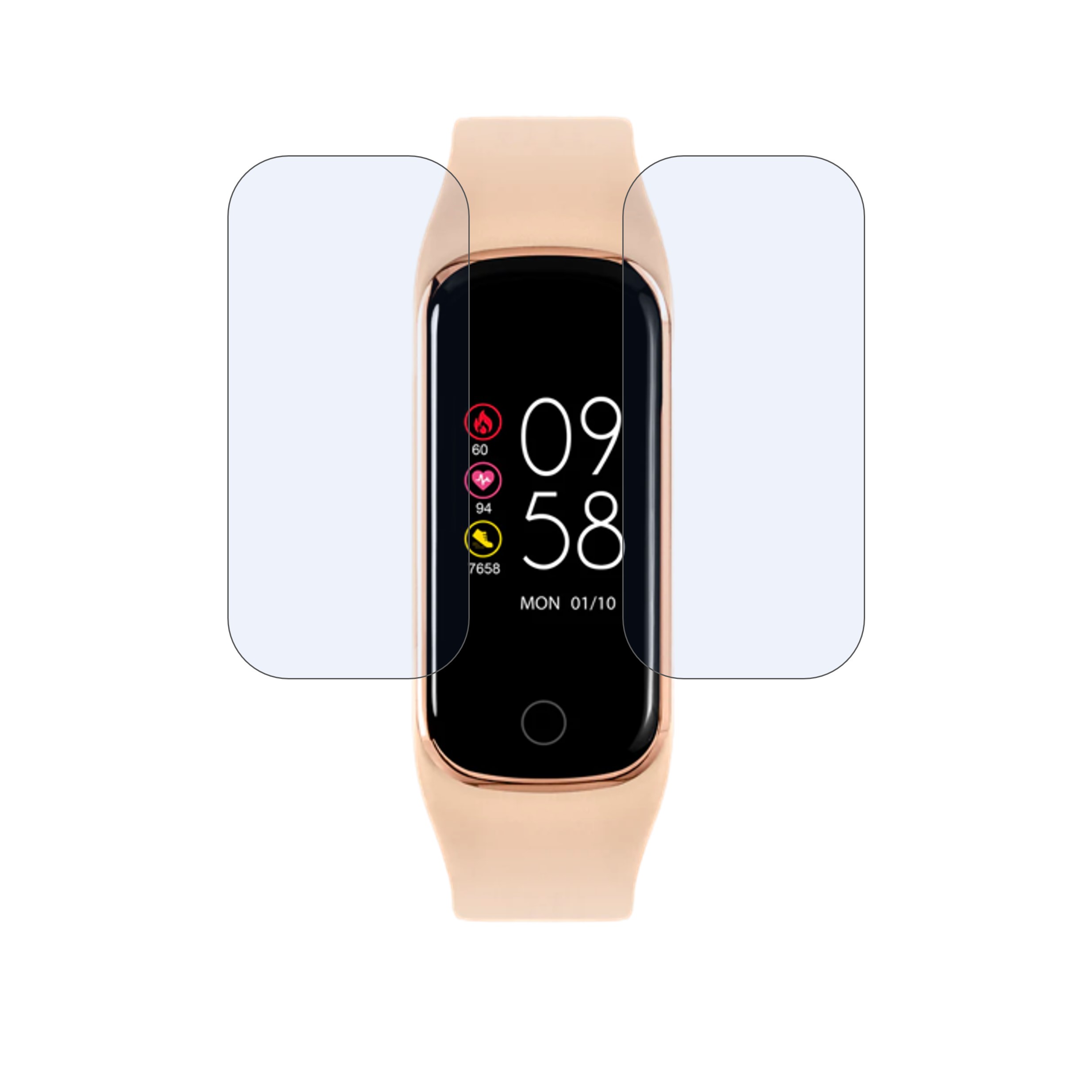 REFLEX Active GREY & GOLD SERIES 08 Smartwatch Screen Protector 9H Protective Compatible Flexible