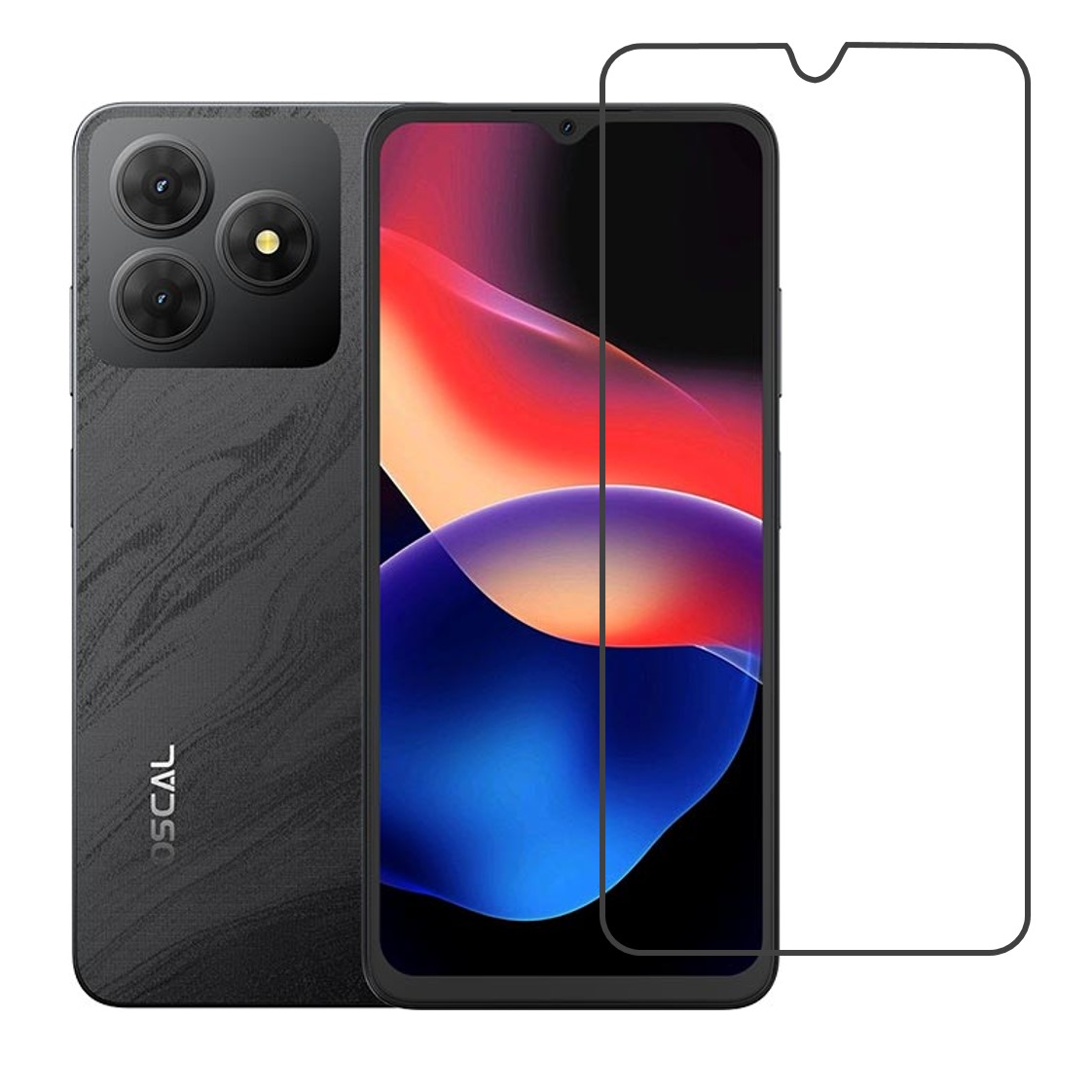 Oscal Flat 2C Compatible With Mobile Front Screen Protector  (Flexible Screen Protector)