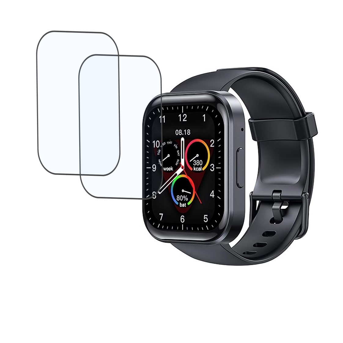 Oukitel BT103 Compatible Smartwatch Screen Protector (Pack of 02)