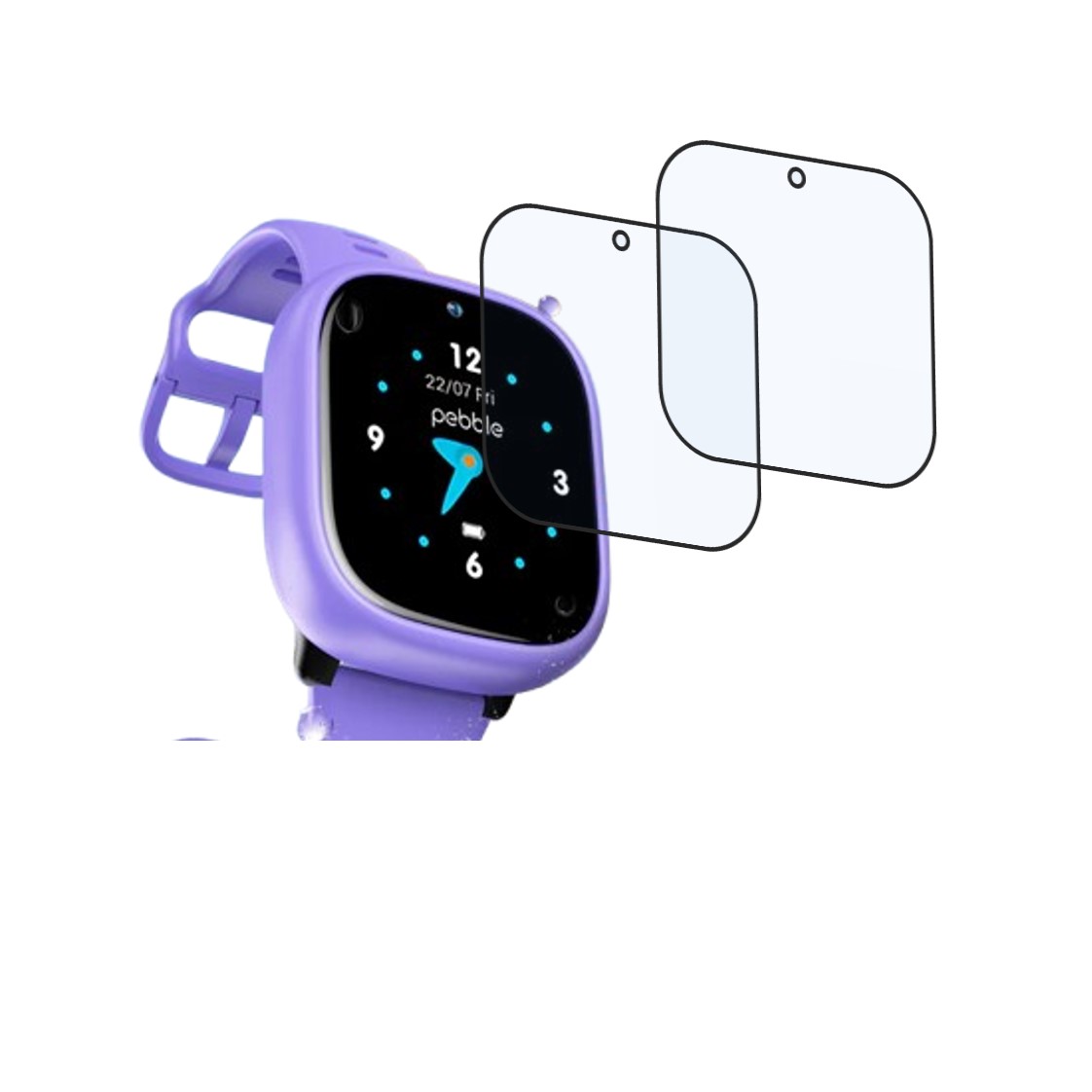 Pebble Junior Compatible Smartwatch Screen Protector (Pack of 02)