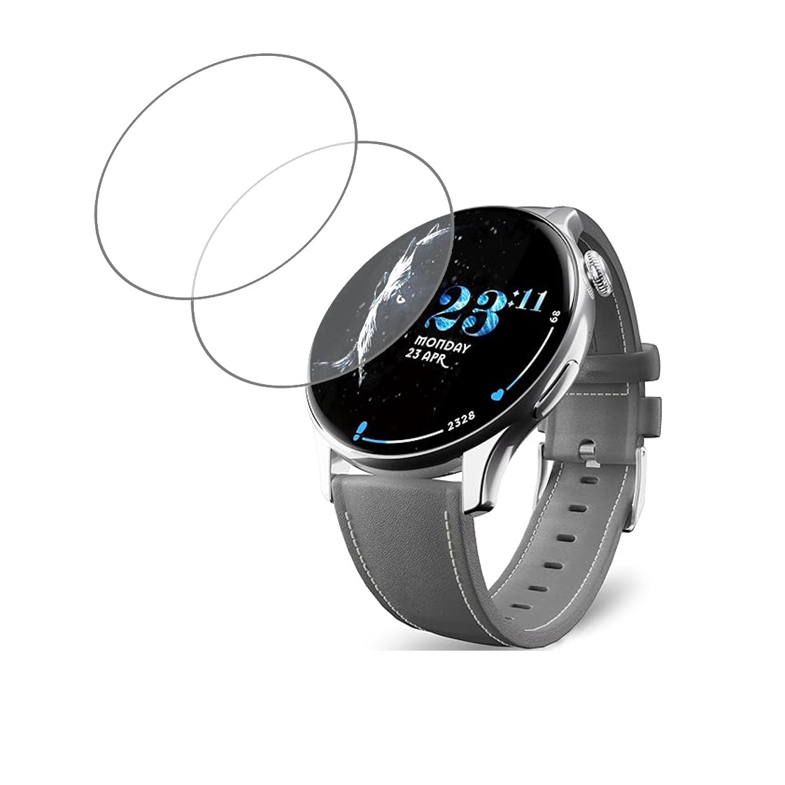 Pebble Orbit Compatible Smartwatch Screen Protector (Pack of 02)