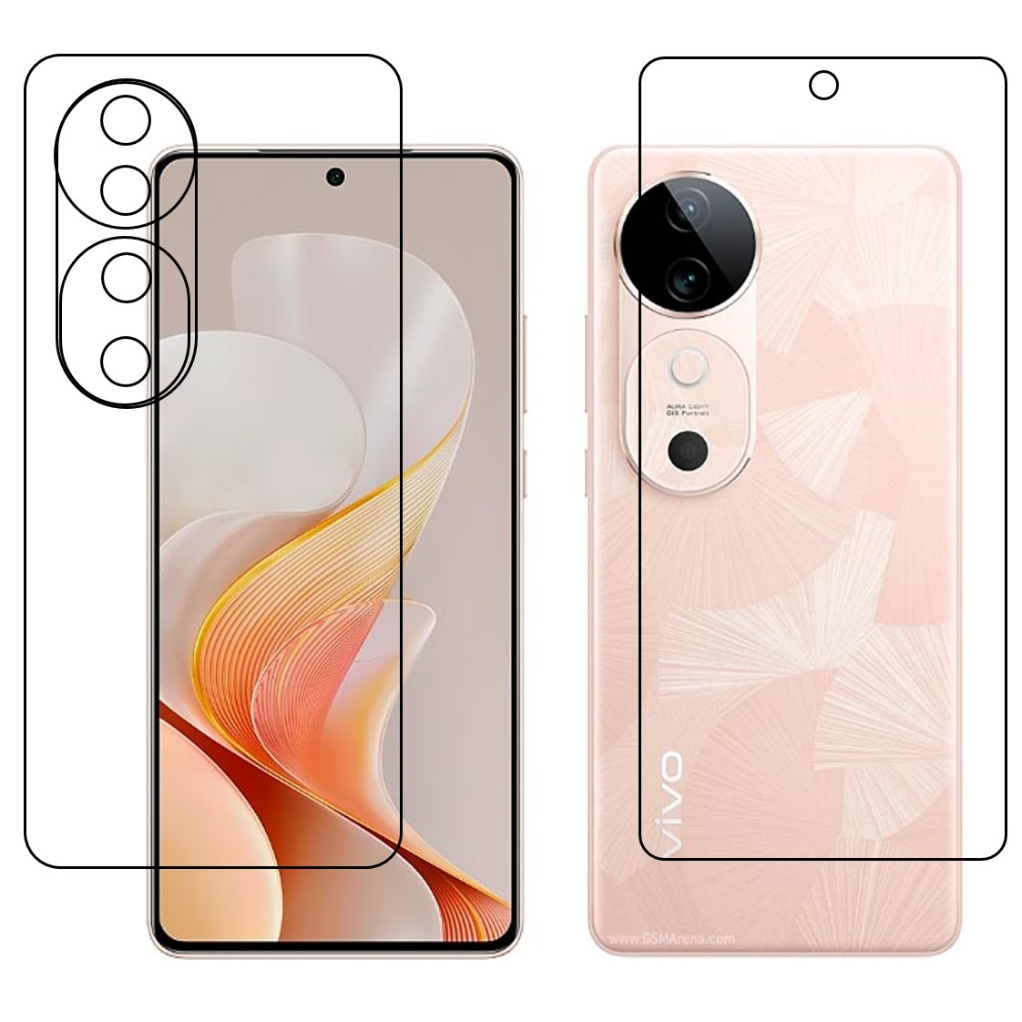 DVTECH® Mobile Screen Protector Compatible With Vivo S19 Front & Back TPU Protective Flexible