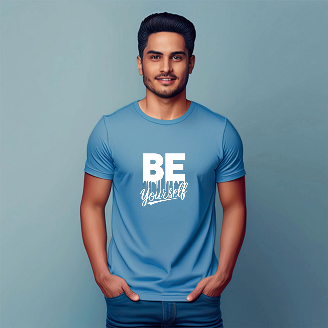 Comfort Fit Poly Cotton T-shirt, Round Neck - DVMART®