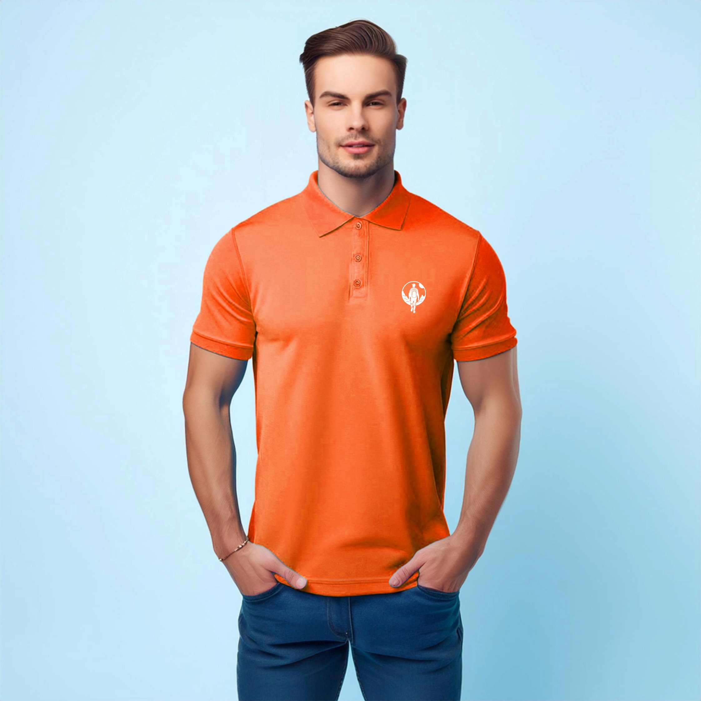 Cotton Blend Polo T-shirt, Soft, Breathable & Durable - DVMART®