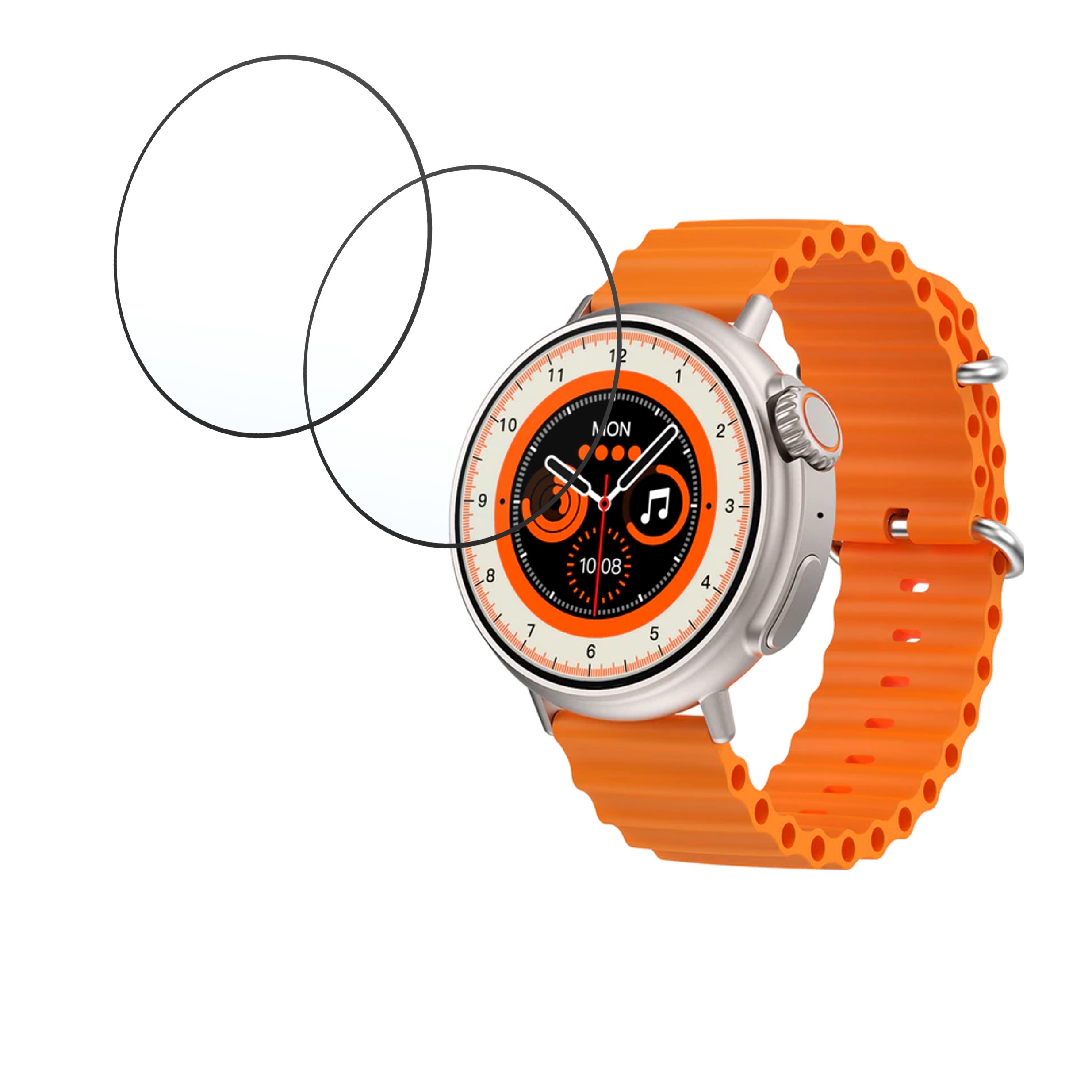 GIZMORE Cult 1.52 Smartwatch Screen Protector 9H Protective Compatible Flexible
