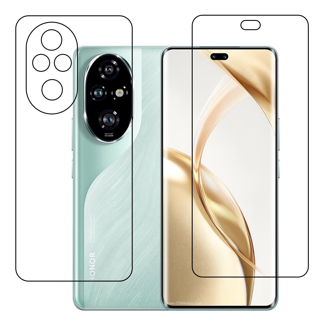 DVTECH® Mobile Screen Protector Compatible With Honor 200 Pro Front & Back TPU Protective Flexible