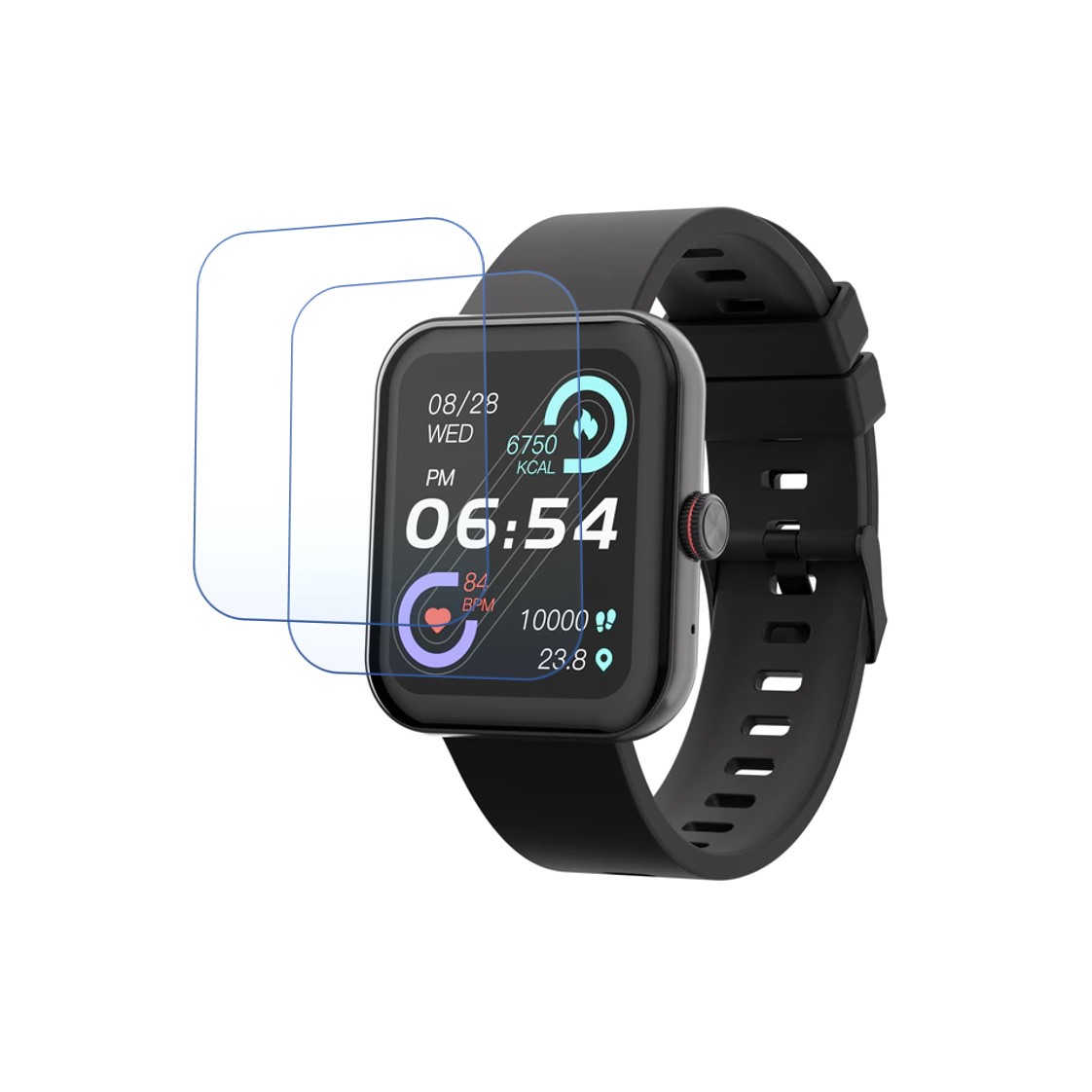 Ambrane FitShot Zest Smartwatch Screen Protector 9H Protective Compatible Flexible