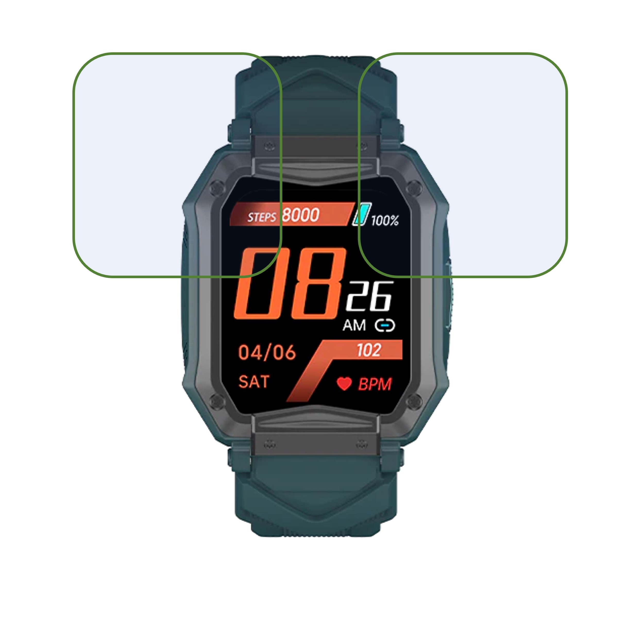 Alt Hustle Smartwatch Smartwatch Screen Protector 9H Protective Compatible Flexible
