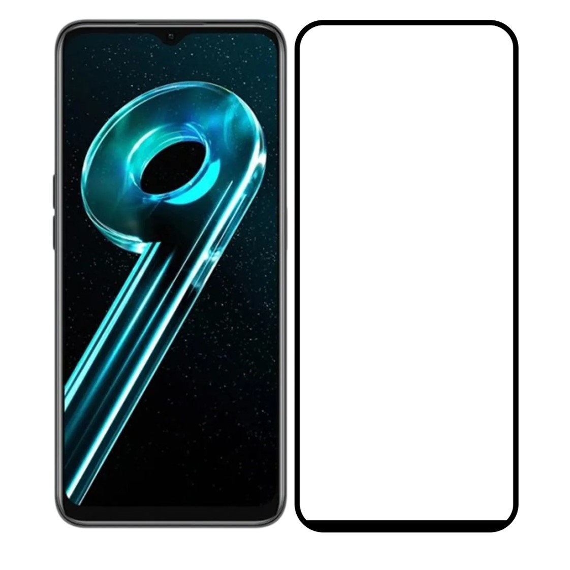 Tempered Glass Screen Protector Guard Compatible With Realme C20A/C30/C30S/C31/C33/C35/9i/10 5G/10T/10S Edge to Edge Coverage With Free Installation Kit (Tempered Glass)