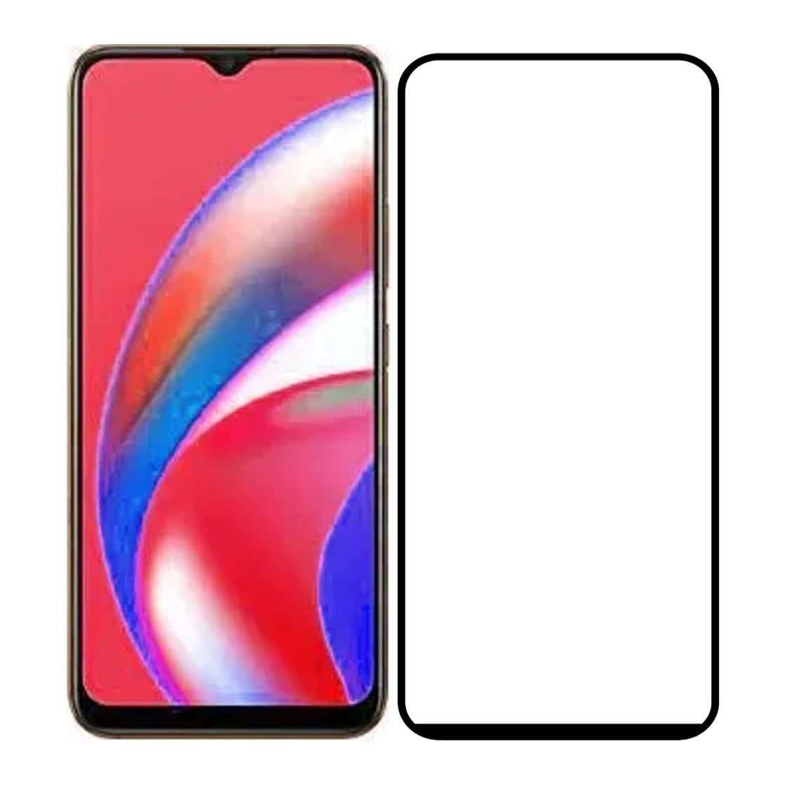 Tempered Glass Screen Protector Guard Compatible With Realme 5S/5i/C20/C21/C3/C11 (2021)/C12/C15/C25S/C25/C25Y/C21Y Edge to Edge Coverage With Free Installation Kit (Tempered Glass)
