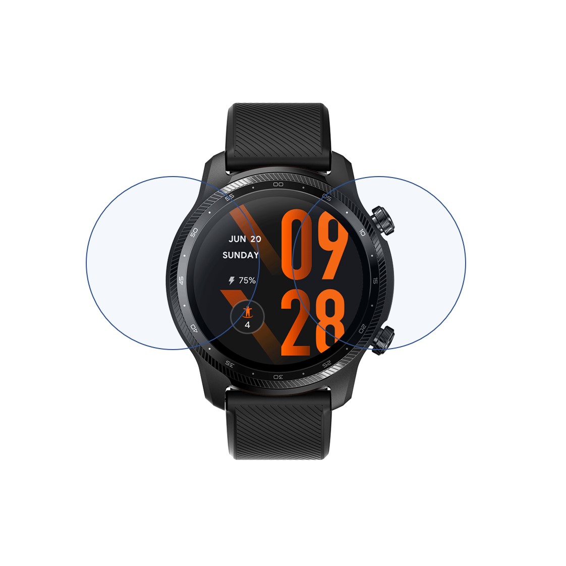 TicWatch Pro 3 Ultra Smartwatch Screen Protector 9H Protective Compatible Flexible