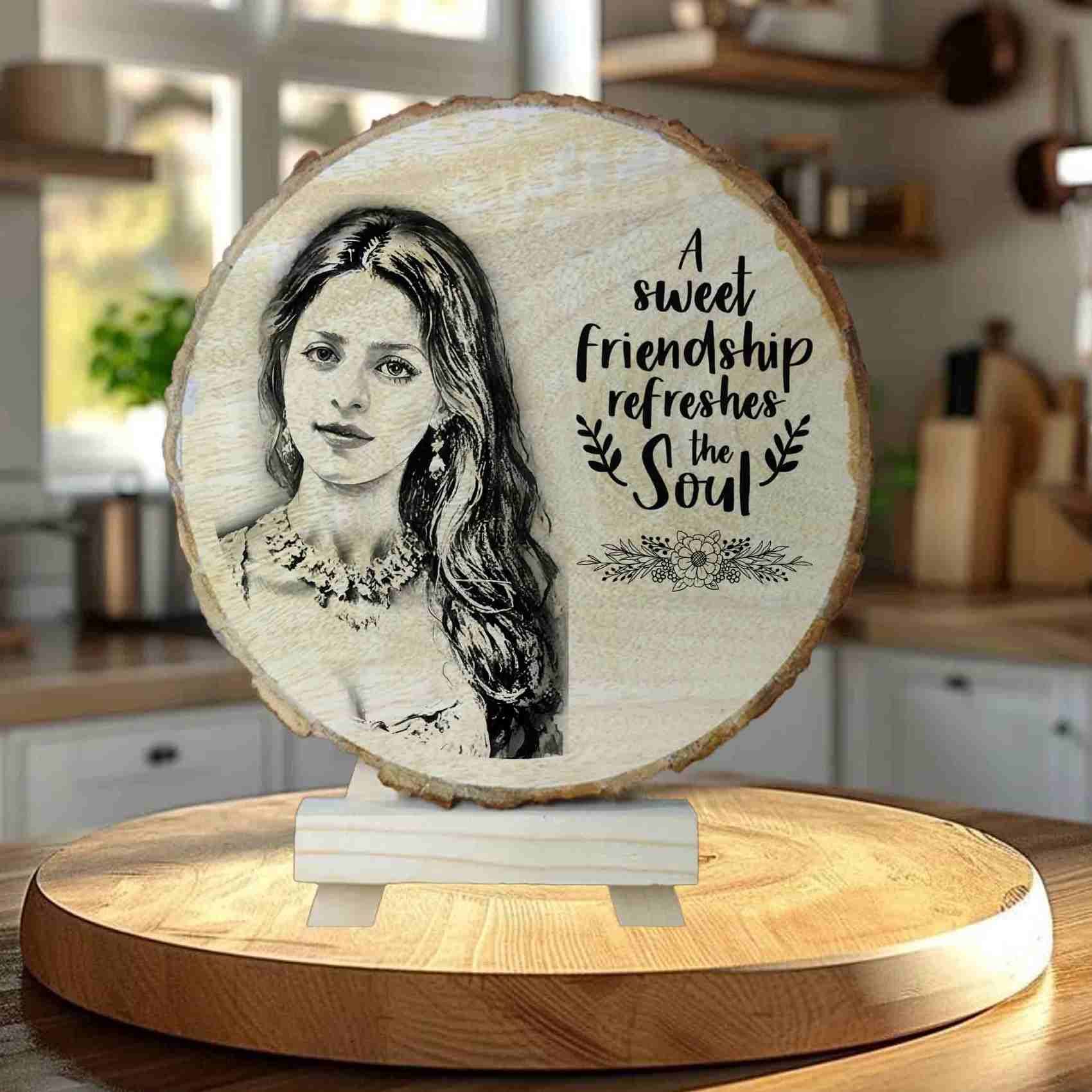 Handcrafted Mango Wood Engraved Photo Frame – Unique Custom Gift Idea | DVMART®