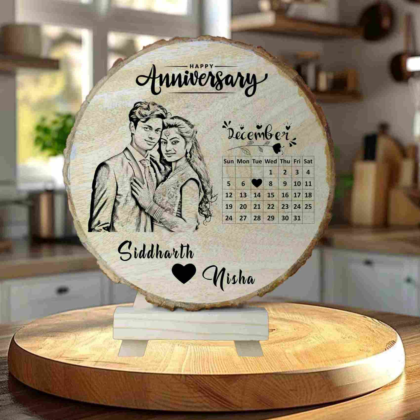 Custom Name/Date Engraved Mango Wood Frame – Perfect Gift for Loved Ones | DVMART®  (India)