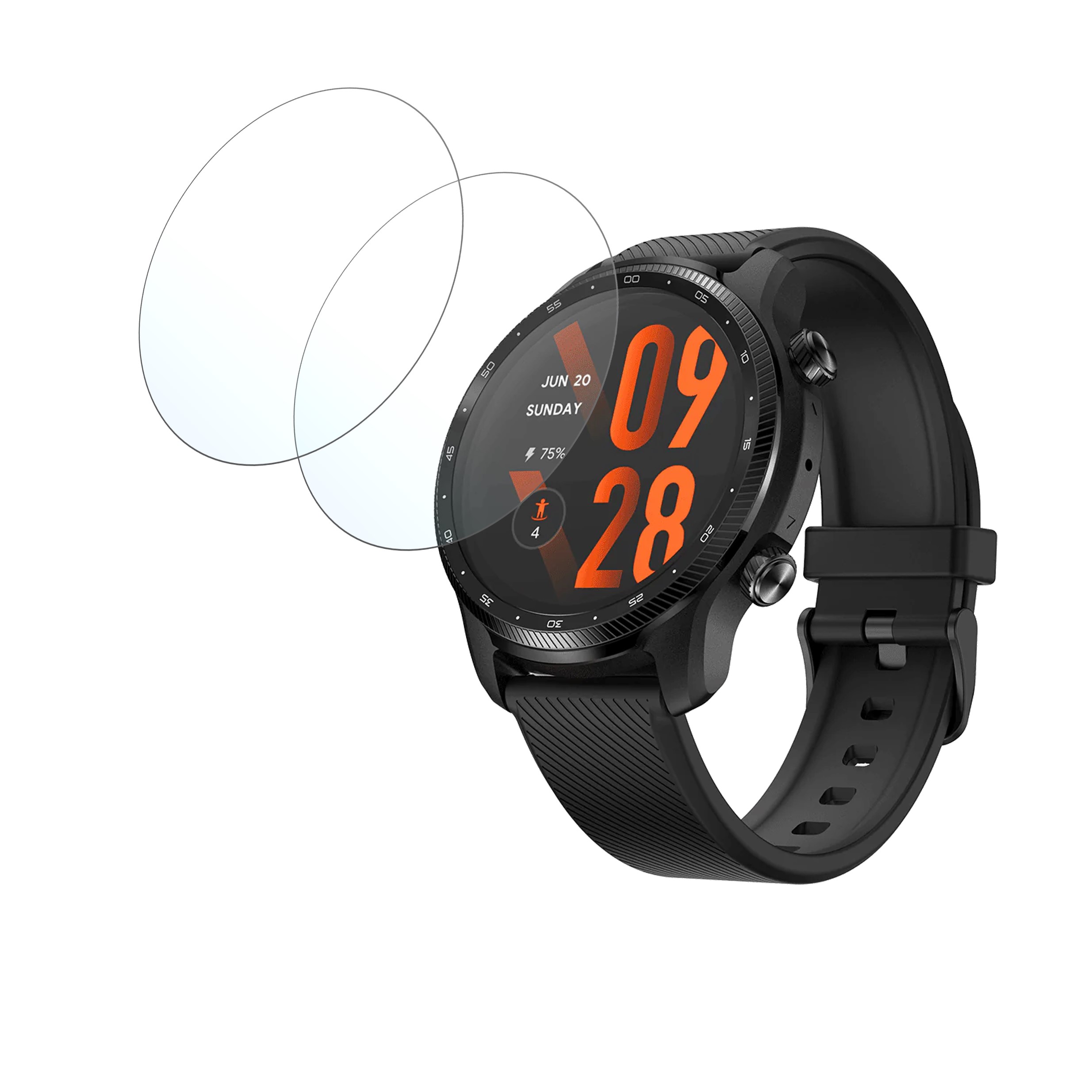 Mobvoi - TicWatch Pro 3 Ultra GPS Smartwatch Screen Protector 9H Protective Compatible Flexible