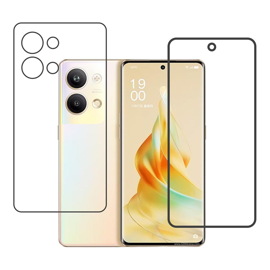 Oppo Reno9 Pro TPU Protective Compatible Mobile Screen Protector For Front & Back (Not a Tempered glass)