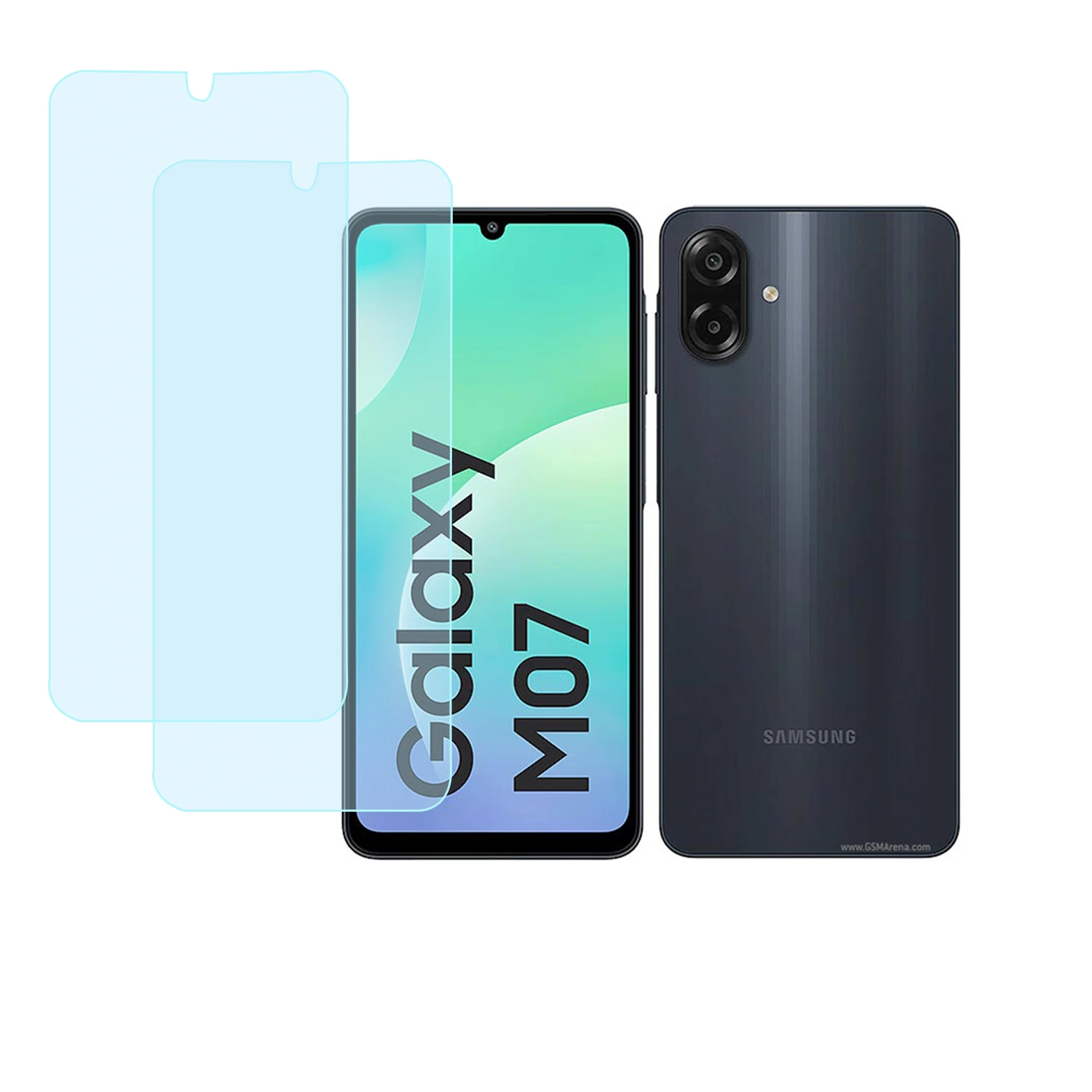Mobile screen guard 9H Compatible With Samsung Galaxy M07 Pack of 2 | Flexible Screen Protector| Perfect fit | Edge to Edge